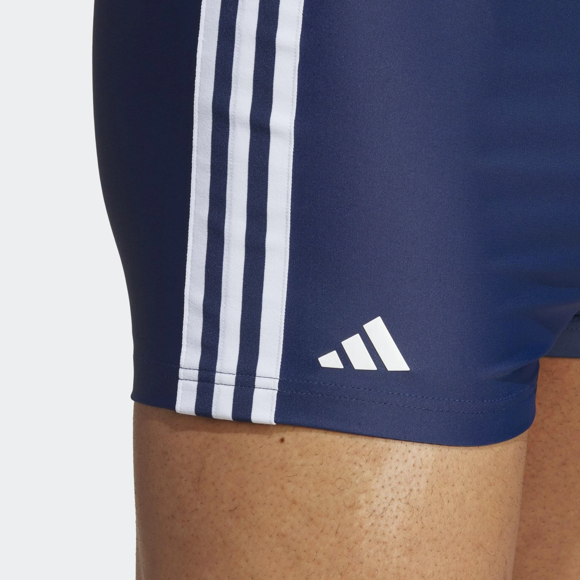 Adidas Classic 3-Stripes Swim Boxers Bãnador bóxer Hombre Multicolor Team Navy Blue 2 White M Long