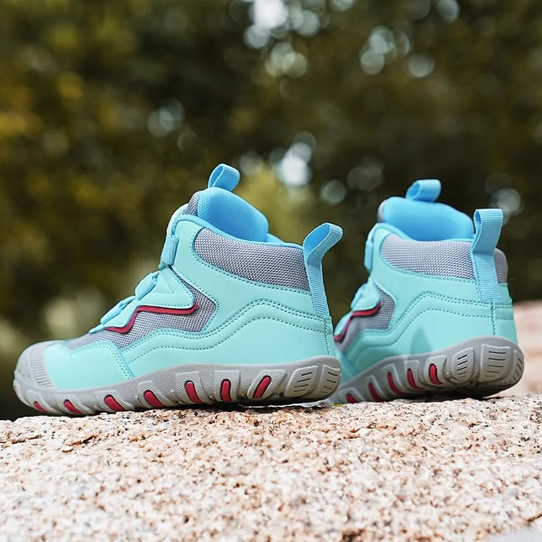 Zapatillas Descalzas Niños Zero Drop Mid Hiking Shoes Antideslizante Ligeras Barefoot Minimalistas Transpirable Unisex 27-37EU
