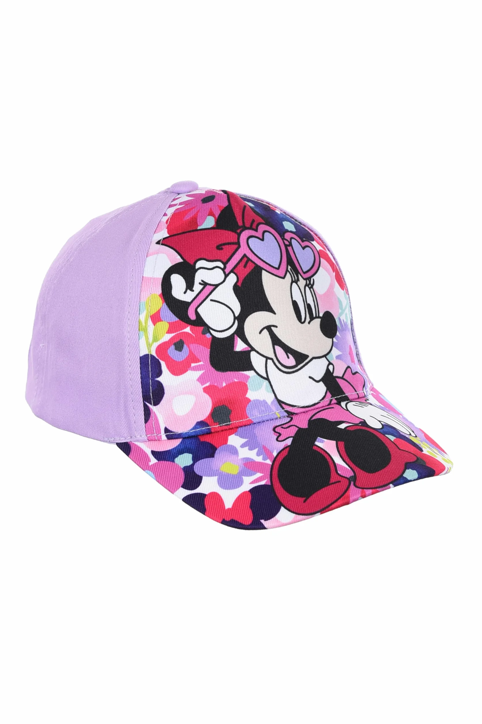 Disney Minnie Mouse Gorro para Niñas, Gorra de Béisbol Clásica, Diseño Floral