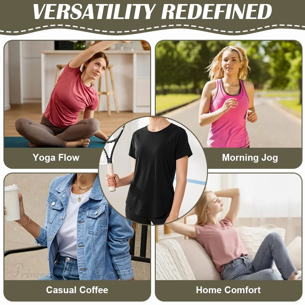 DiULi Camiseta Deportiva Mujer Manga Corta con Malla Espalda Ajuste Holgado Ropa Entrenamiento Atlético Yoga Pilates Fitness Top