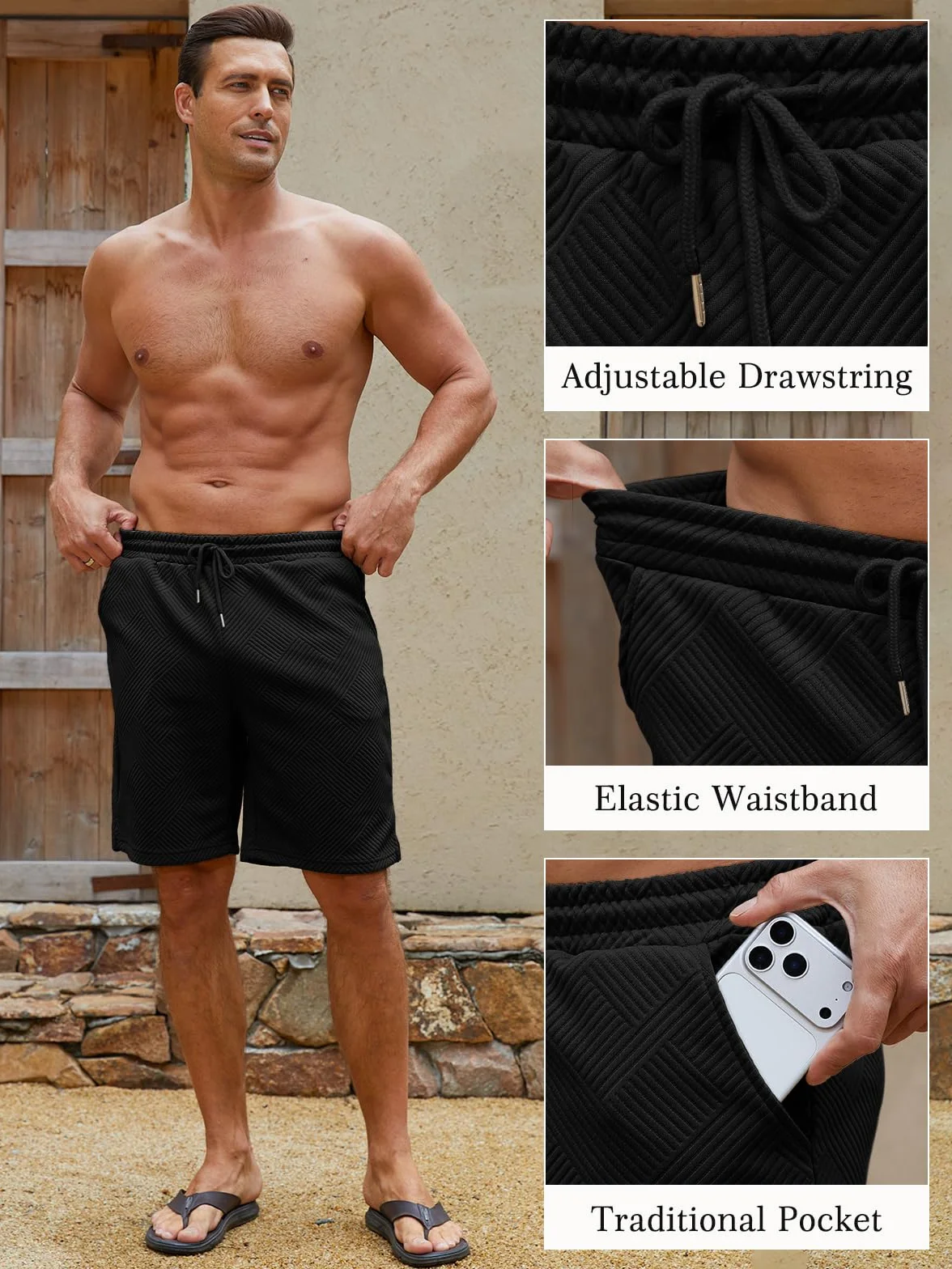 Pantalones Cortos Hombre Verano Bermudas Ligero Transpirable Bolsillos