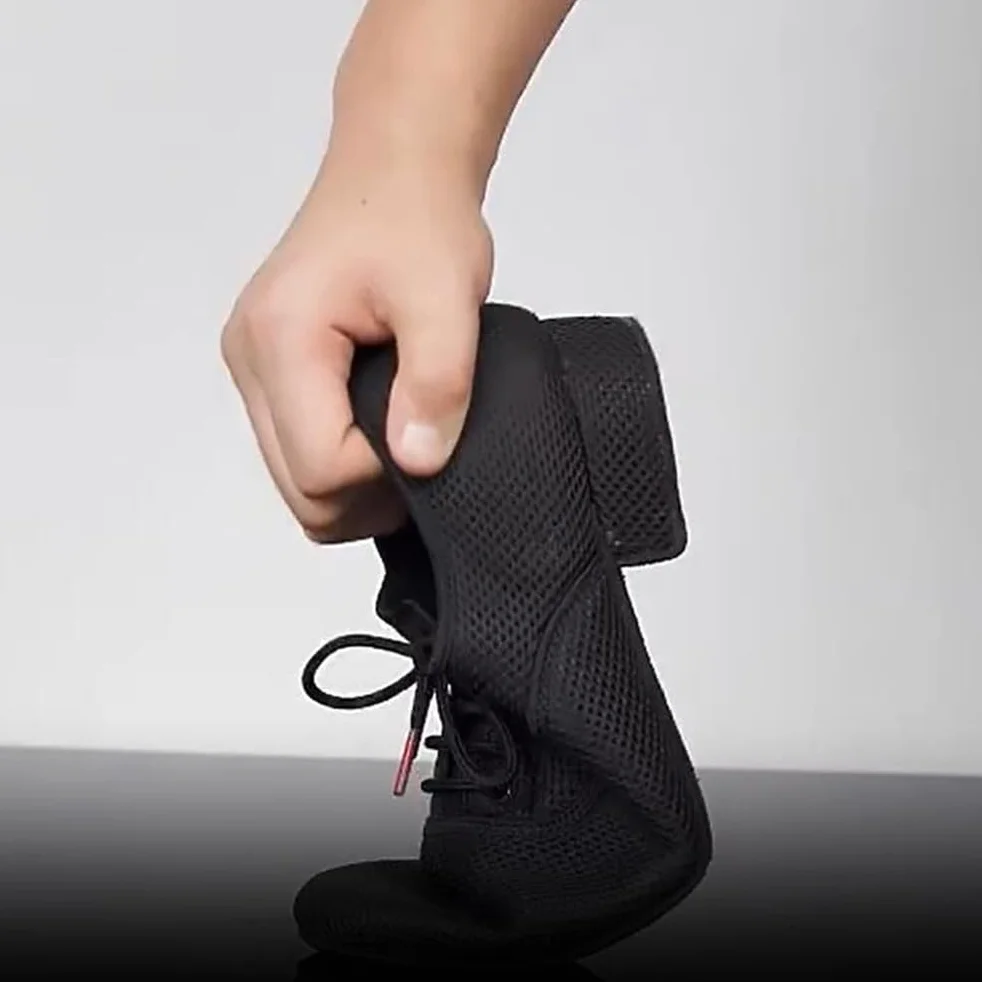 Zapatos de Baile de Malla Hombre Suela Cuero Cordones Salsa Latinas