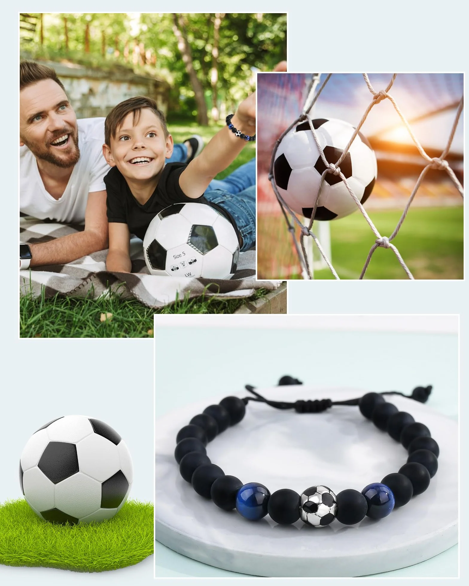 VGWON Pulsera de Fútbol Regalos para Niños Adolescentes 7-18 Años Originales Unisex Navidad