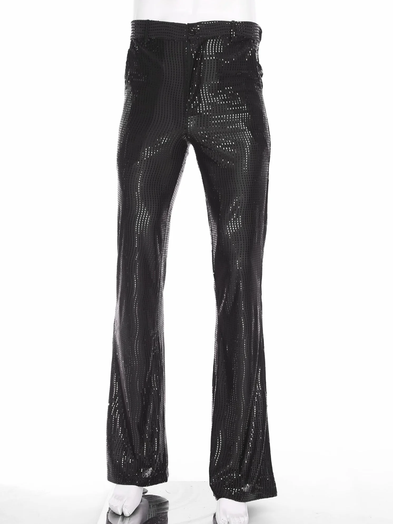 Choomomo Pantalones retro años 70 80 para hombre, brillantes, jazz, baile escénico