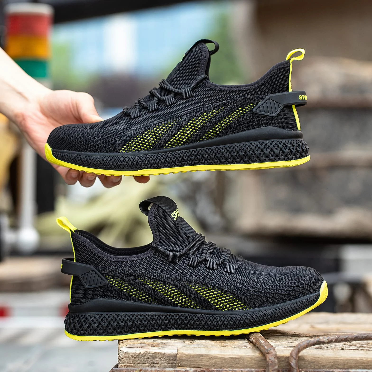 Zapatos de Seguridad Unisex con Puntera Compuesta, a Prueba de Pinchazos, Ligeros Calzado Industrial
