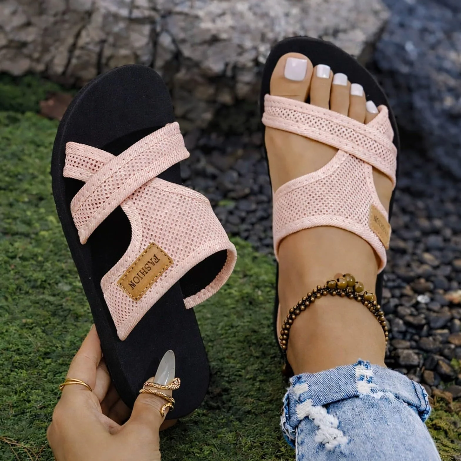 Chanclas Mujer Verano Sandalias Planas Barefoot Zapatillas Playa Antideslizantes Goma