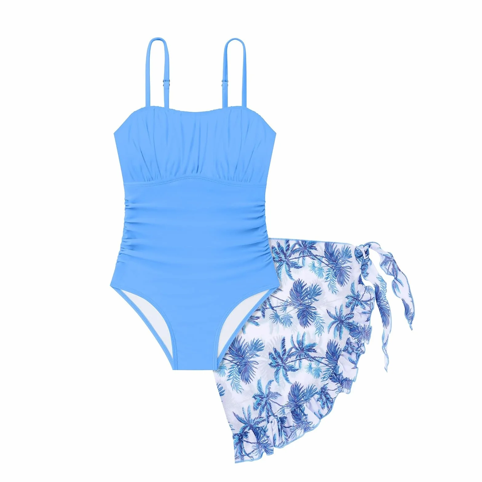 Tankini Bikini Bañadores Natación Niña 7-16 Años Floral Volantes Playa Piscina