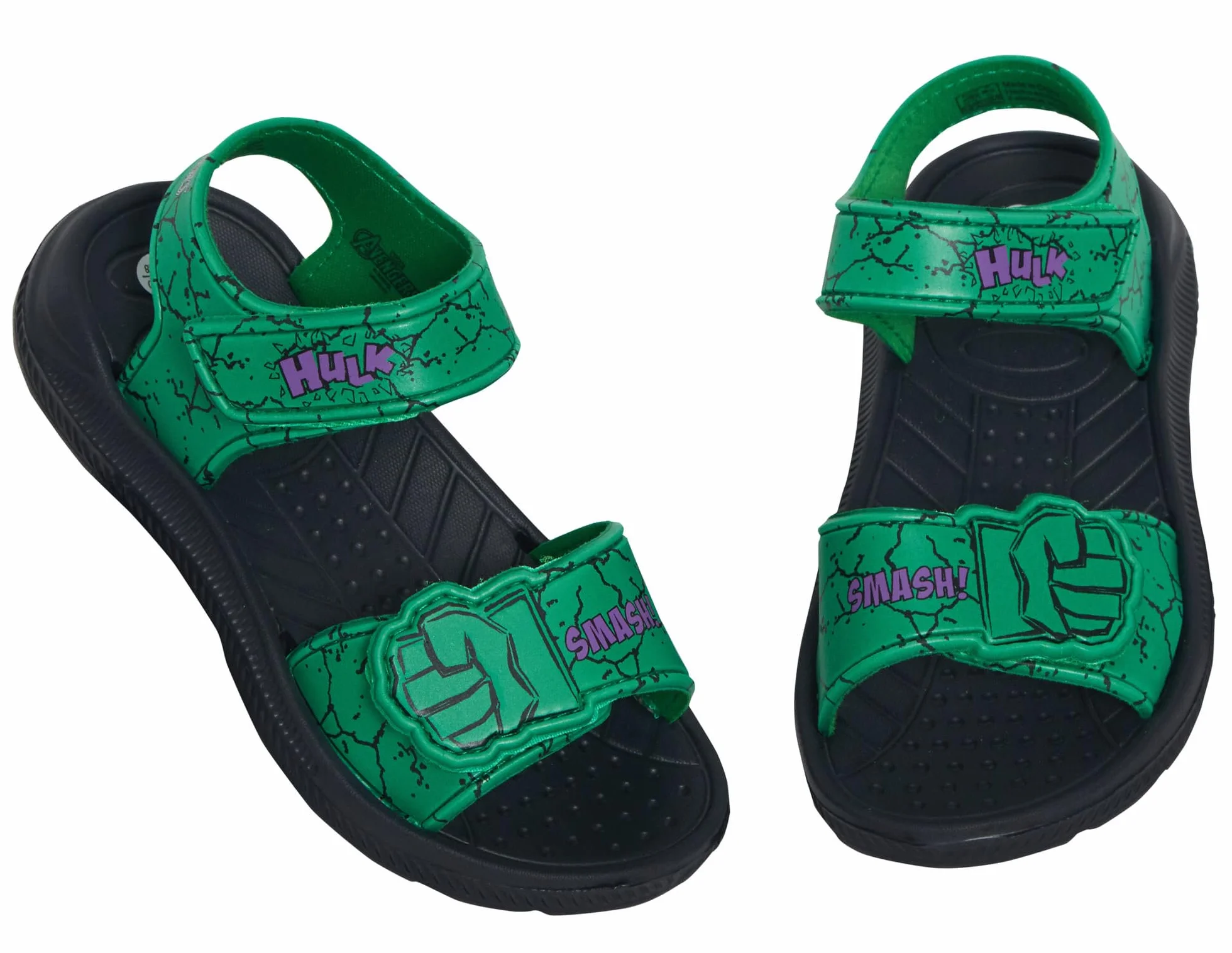 Marvel Incredible Hulk Sandals Boys Summer Sliders EVA Beach Shoes