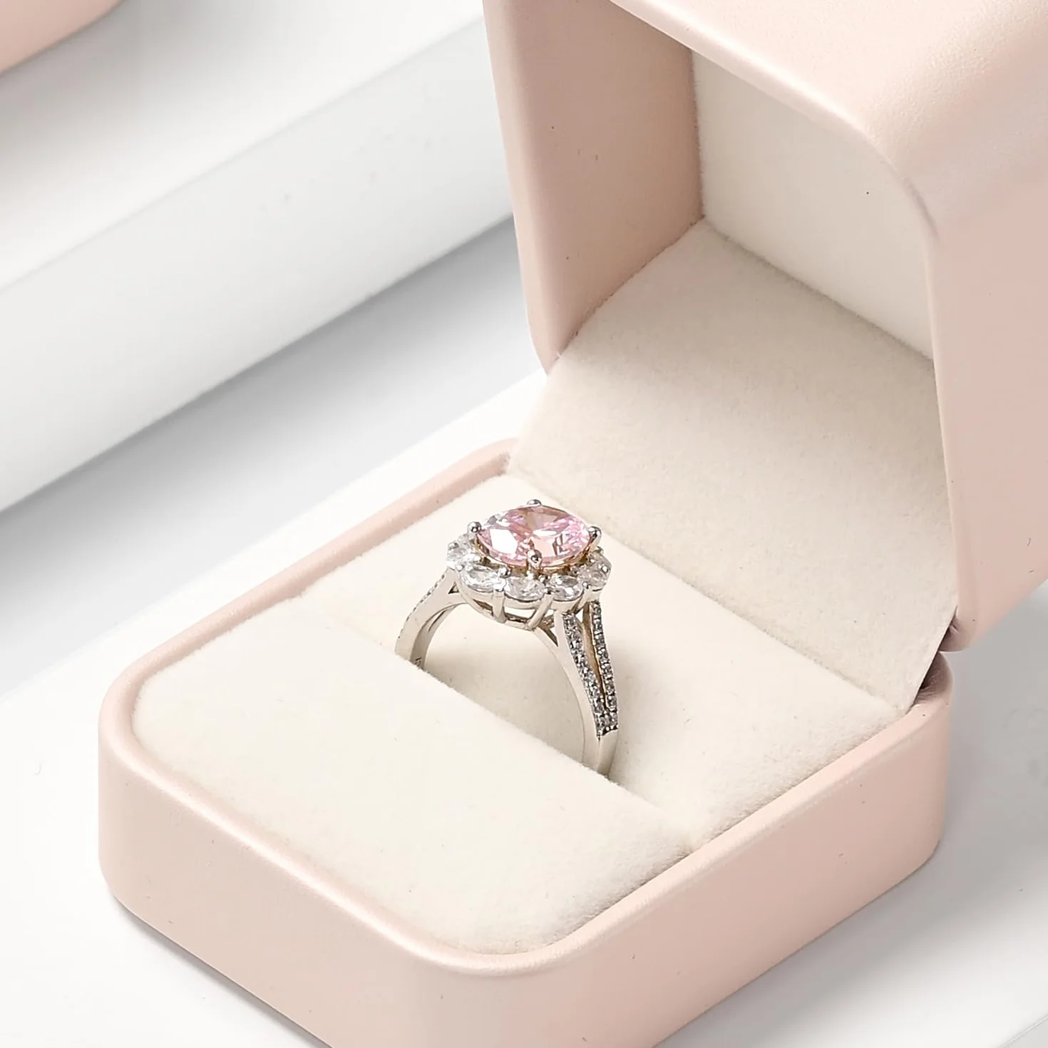 Caja para anillos de regalo San Valentín Rosa