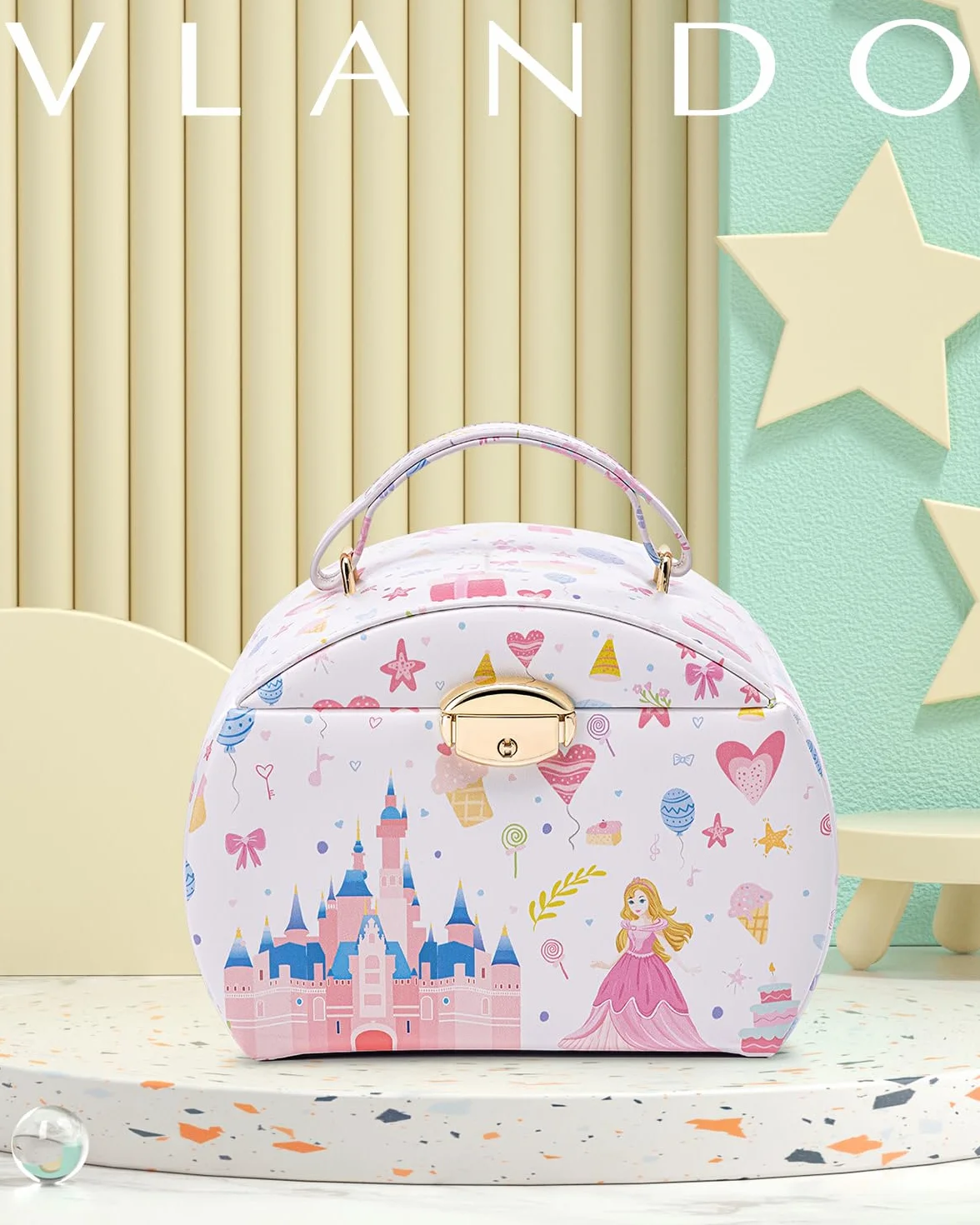 VLANDO Caja de música joyero para niñas con cajones, regalo cumpleaños 6-8 años, bailarina cuero melodía canon