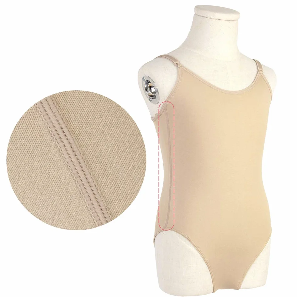 Soudittur Maillot de Danza Clásico Tirantes para Niña Ballet Body Leotardo con Correas Ajustables