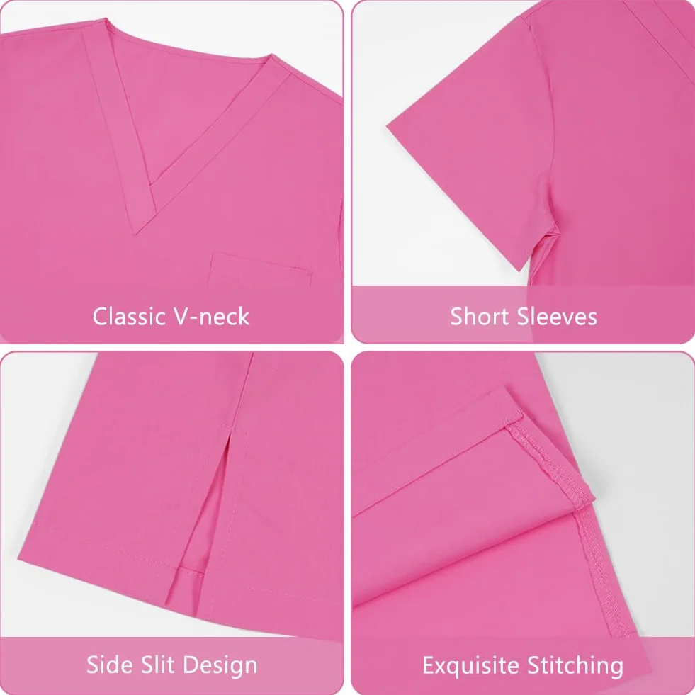 AUYAO Uniformes Sanitarios Mujer Hombre Pijama Sanitario Ropa de Trabajo