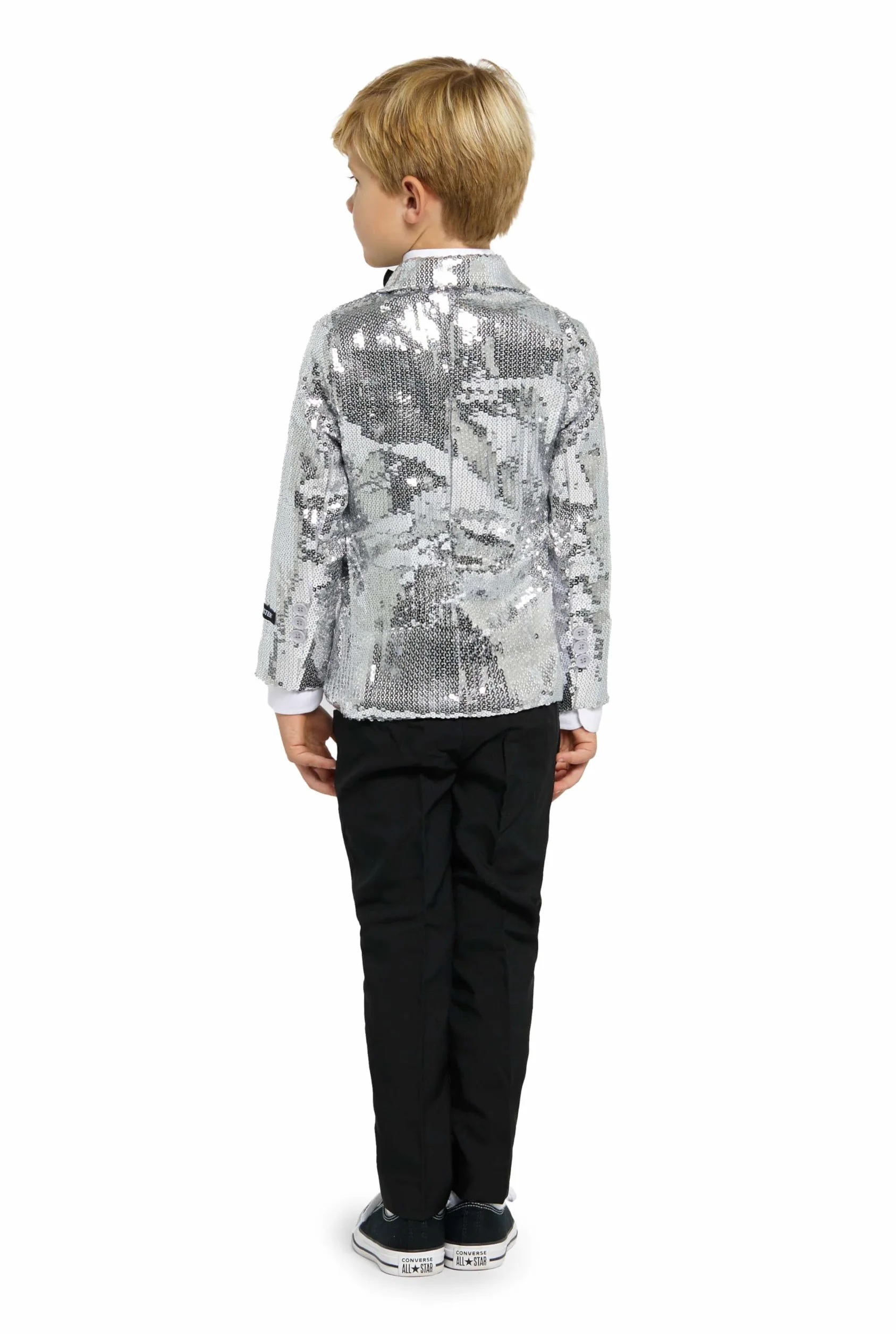 Suitmeister Blazer de lentejuelas para niños chaqueta de fiesta brillante ajuste delgado