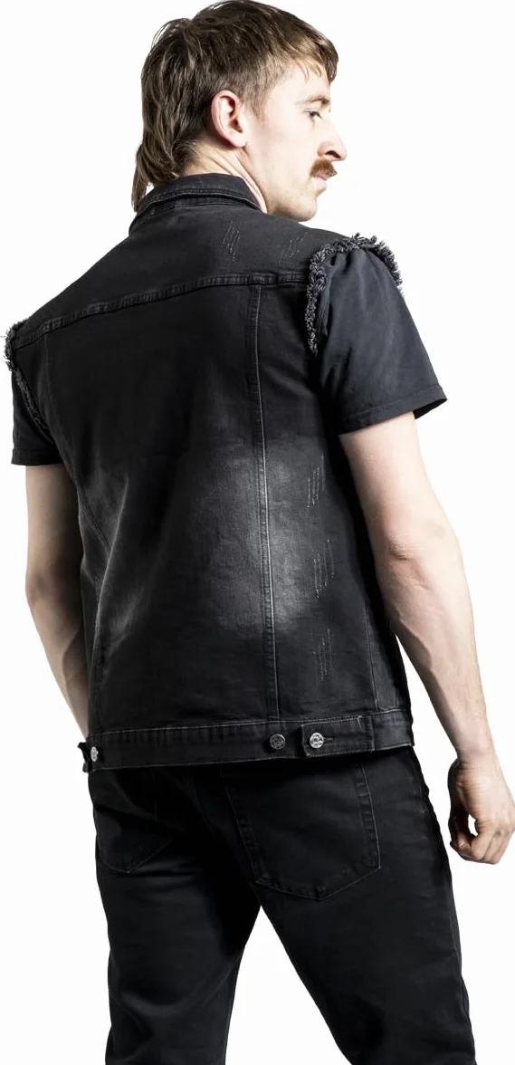 Chaleco vaquero gris Black Premium by EMP Hombre