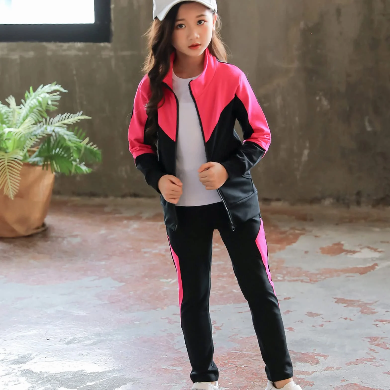 amropi Niña Chándal Deportivo Chaqueta y Joggers 2 Piezas Conjunto 3-10 años