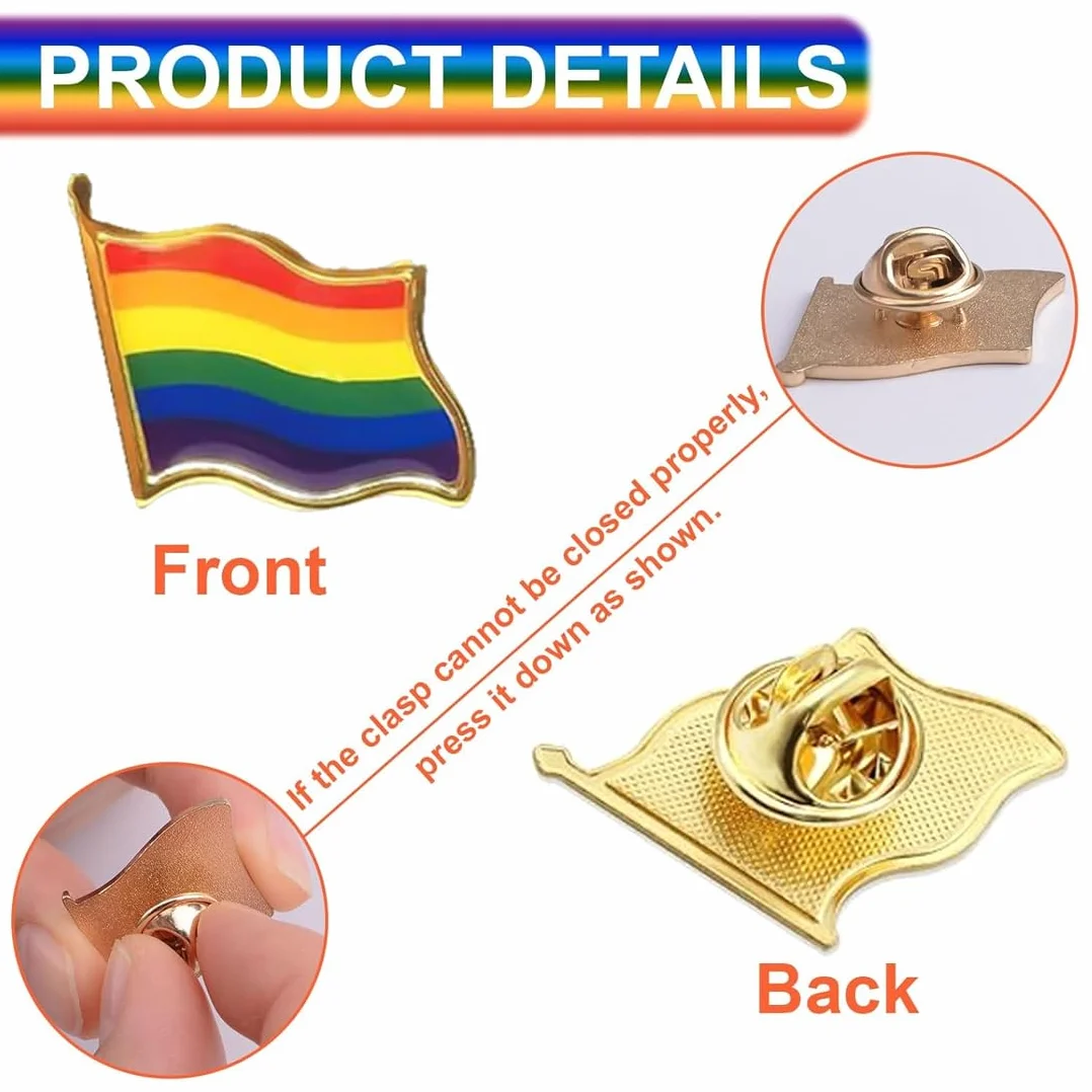 Broches Arcoíris LGBT Pack 16 Pines Decoración Mochila Chaqueta Bolso