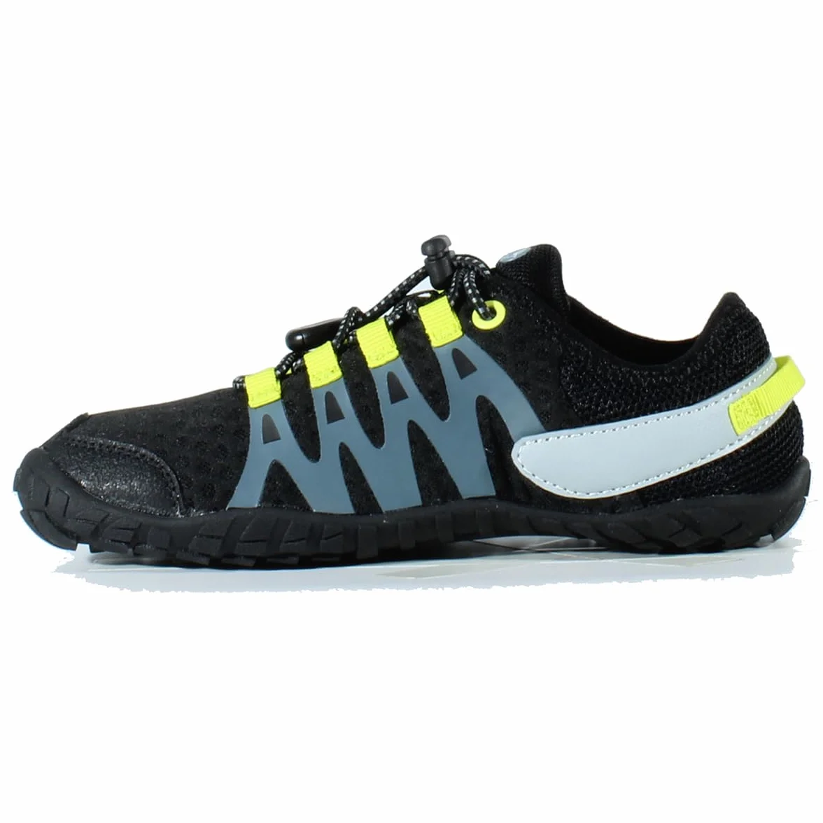 HI-TEC Zapatillas Barefoot Niño Abyss Junior Deportivas Montaña Senderismo Calzado Respetuoso Minimalista Transpirable Flexible Black-Lime 30
