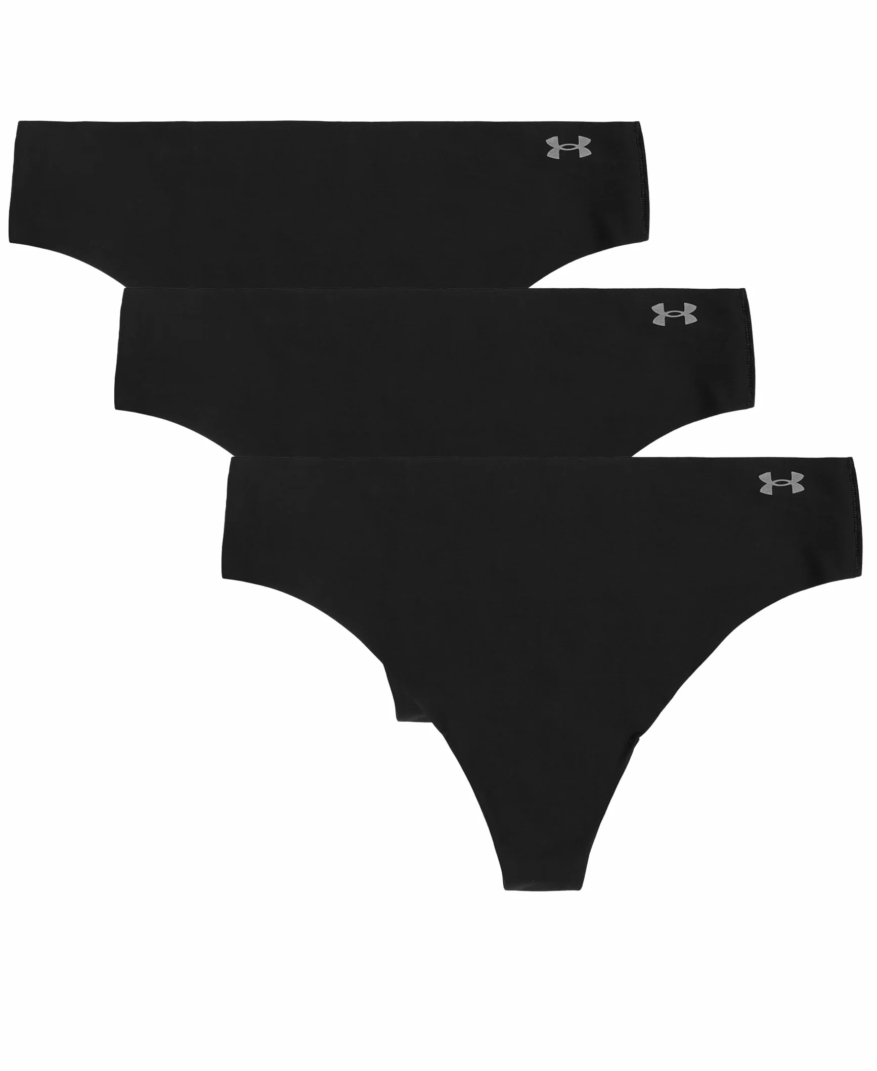 Under Armour Pack de 3 Tangas Invisibles Pure Stretch para Mujer – Sin Costuras, Ultraligero