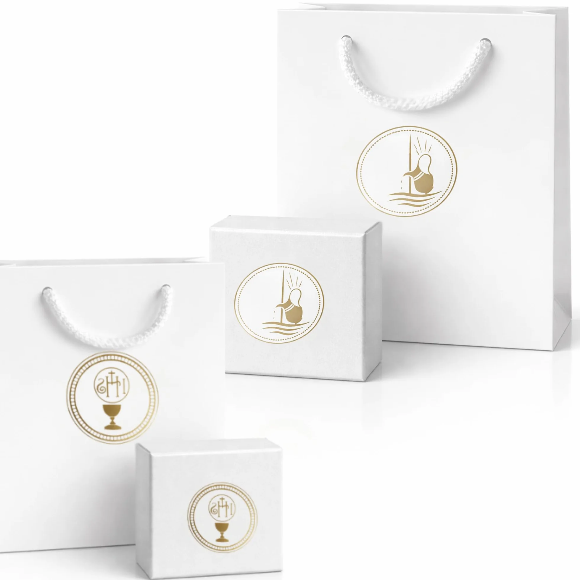 ZELYA Cadena de oro con cruz 14 quilates 925/585 para niños – Cadena de comunión y bautizo con caja de regalo