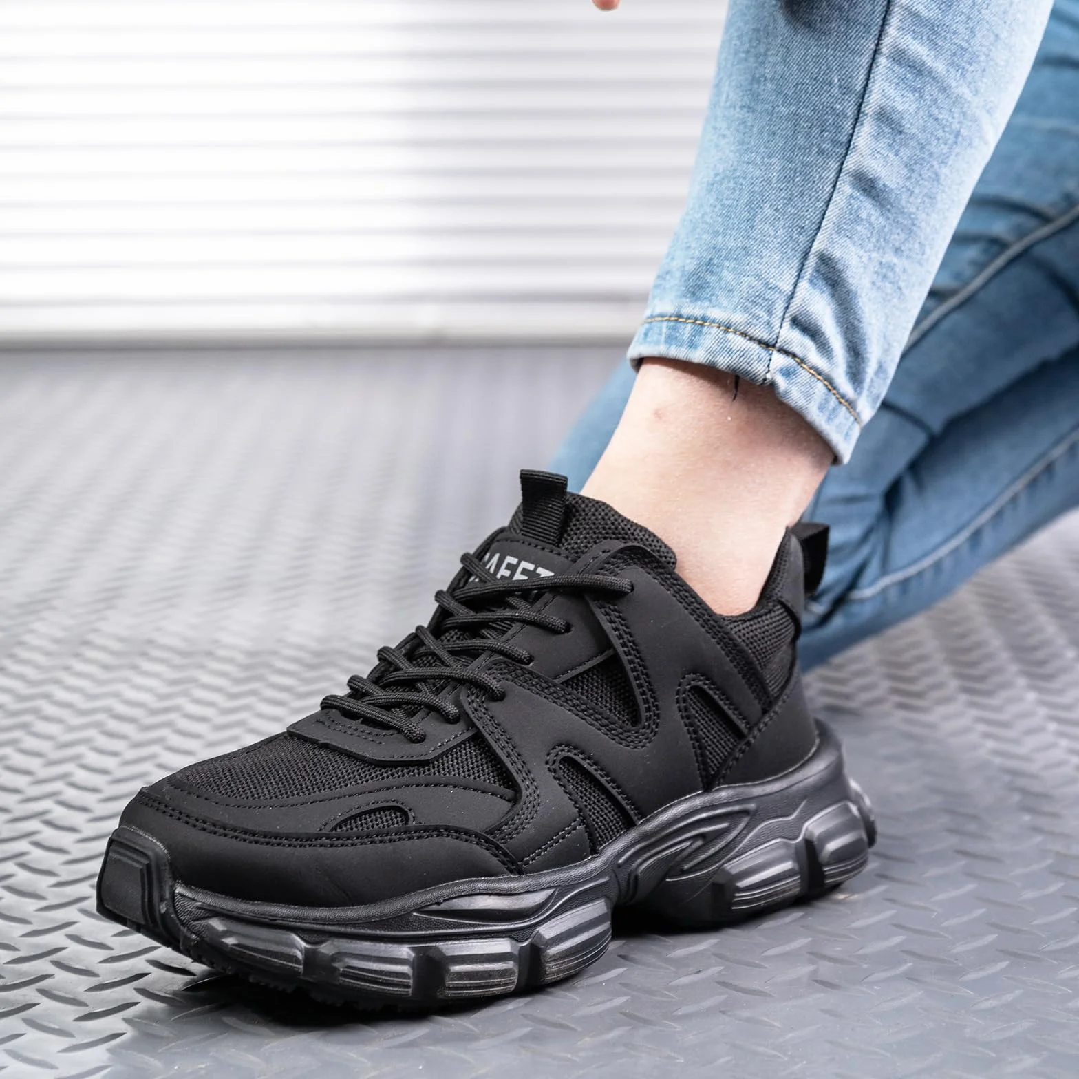 Zapatillas de seguridad mujer puntera acero antideslizantes a prueba de pinchazos tallas 36-40