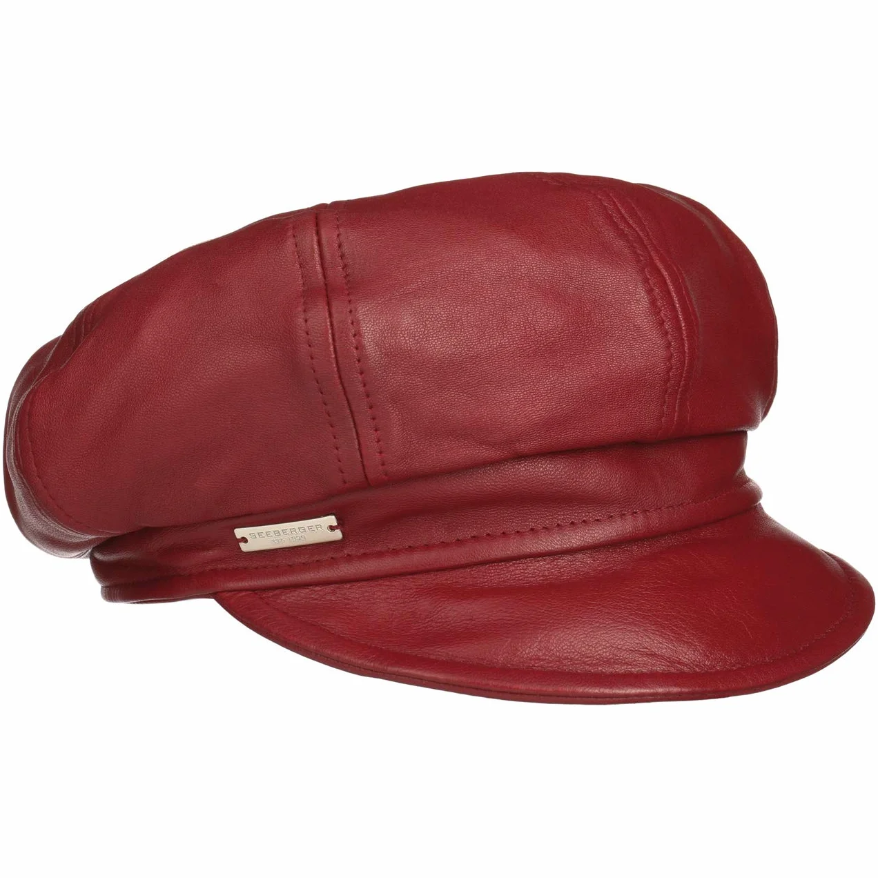 Seeberger Gorra Newsboy Piel Mujer Baker Boy Visera Otoño Verano Invierno