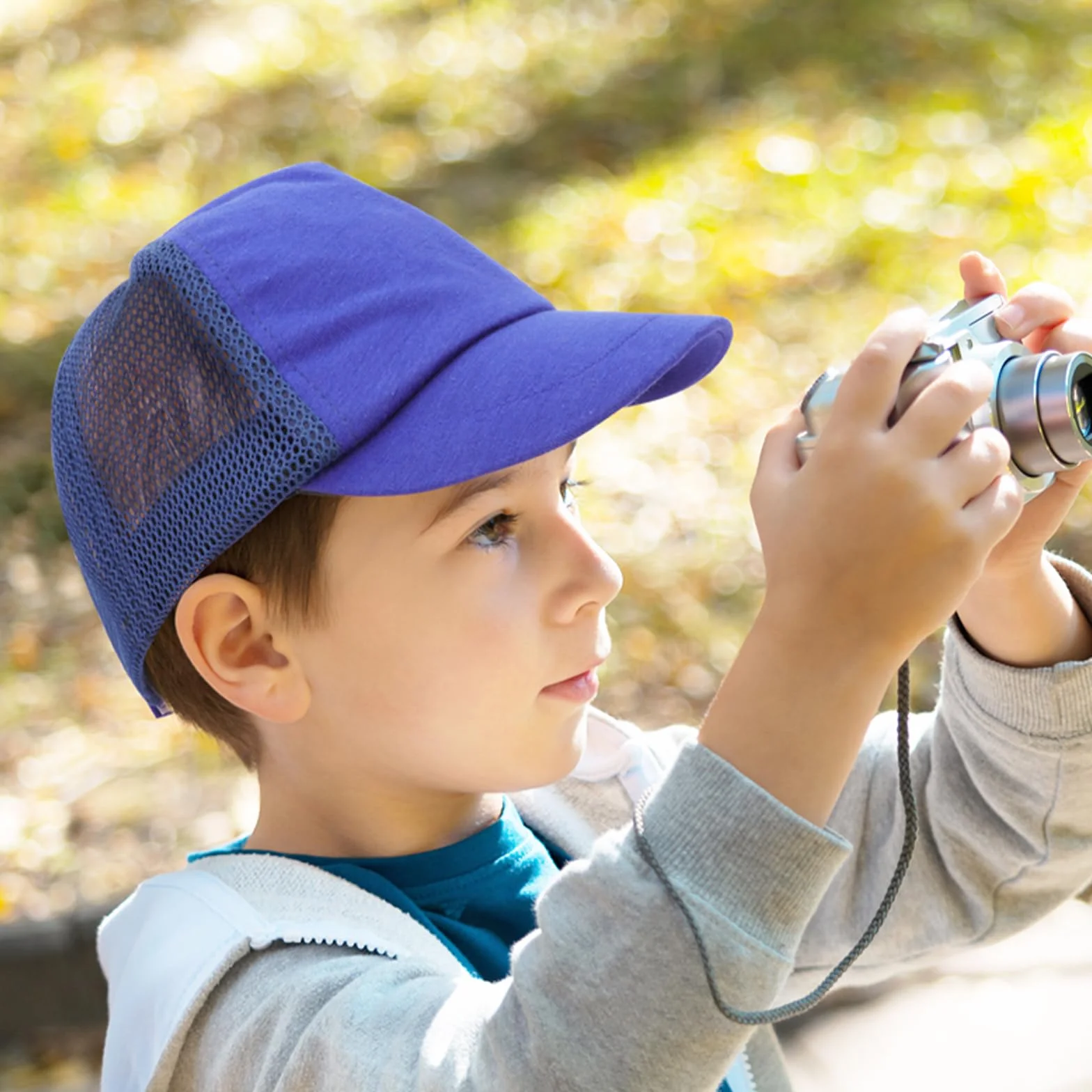Gorra de béisbol QKURT para niños y niñas, Unisex, Visera y Malla, Verano, Deportes al Aire Libre, 2-6 años