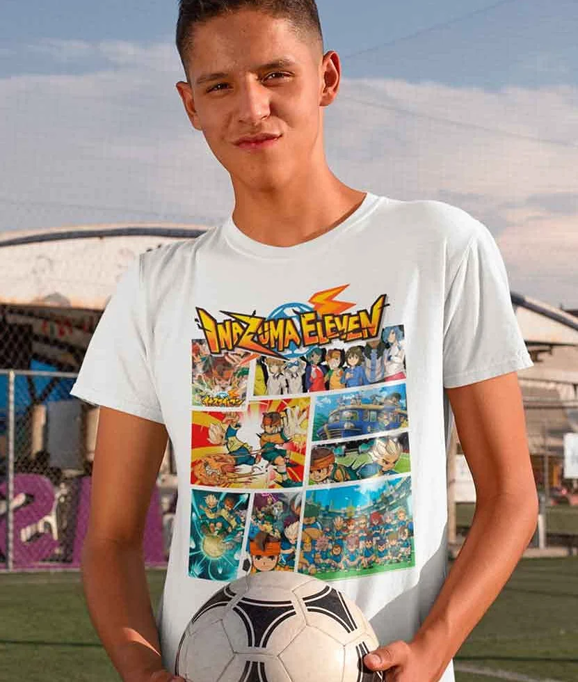 Mx Games Camiseta Inazuma Eleven Blanca Talla L 56cm 74cm