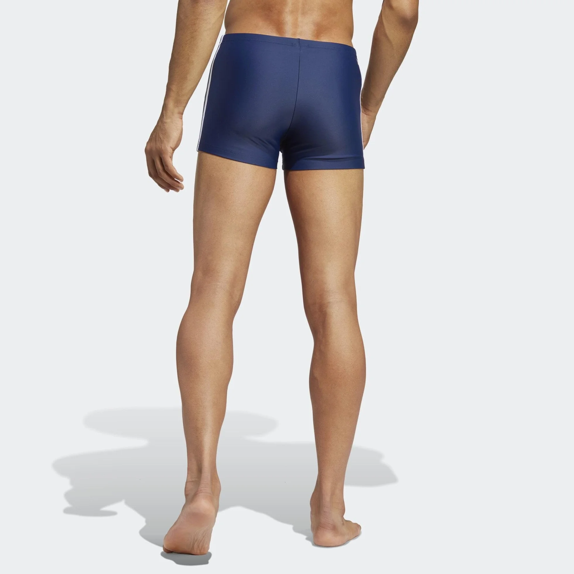 Adidas Classic 3-Stripes Swim Boxers Bãnador bóxer Hombre Multicolor Team Navy Blue 2 White M Long