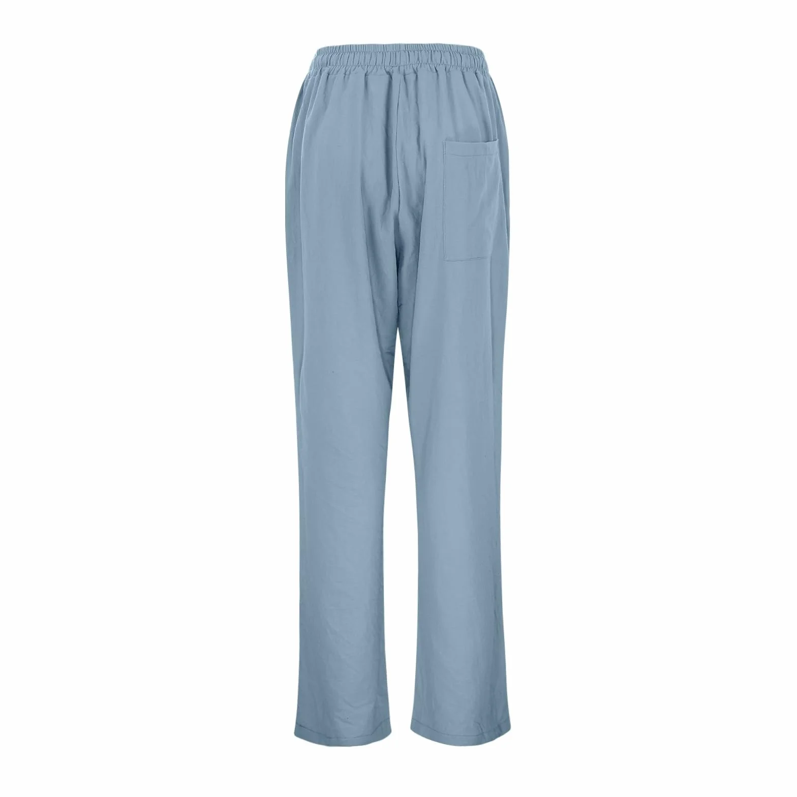 Pantalones de Verano Niña Algodón y Lino Cintura Elásticos Bolsillos Cordón Sueltos Causal Ligero Transpirable Deportivo 4-15 años