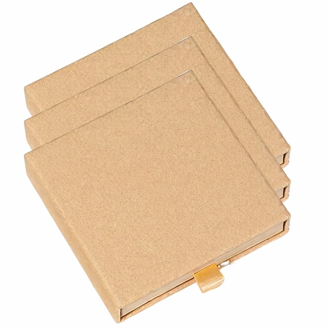 XPEX Caja de Regalo de Joyería Pequeña Blanca Cuadrada Extraíble 3 Piezas