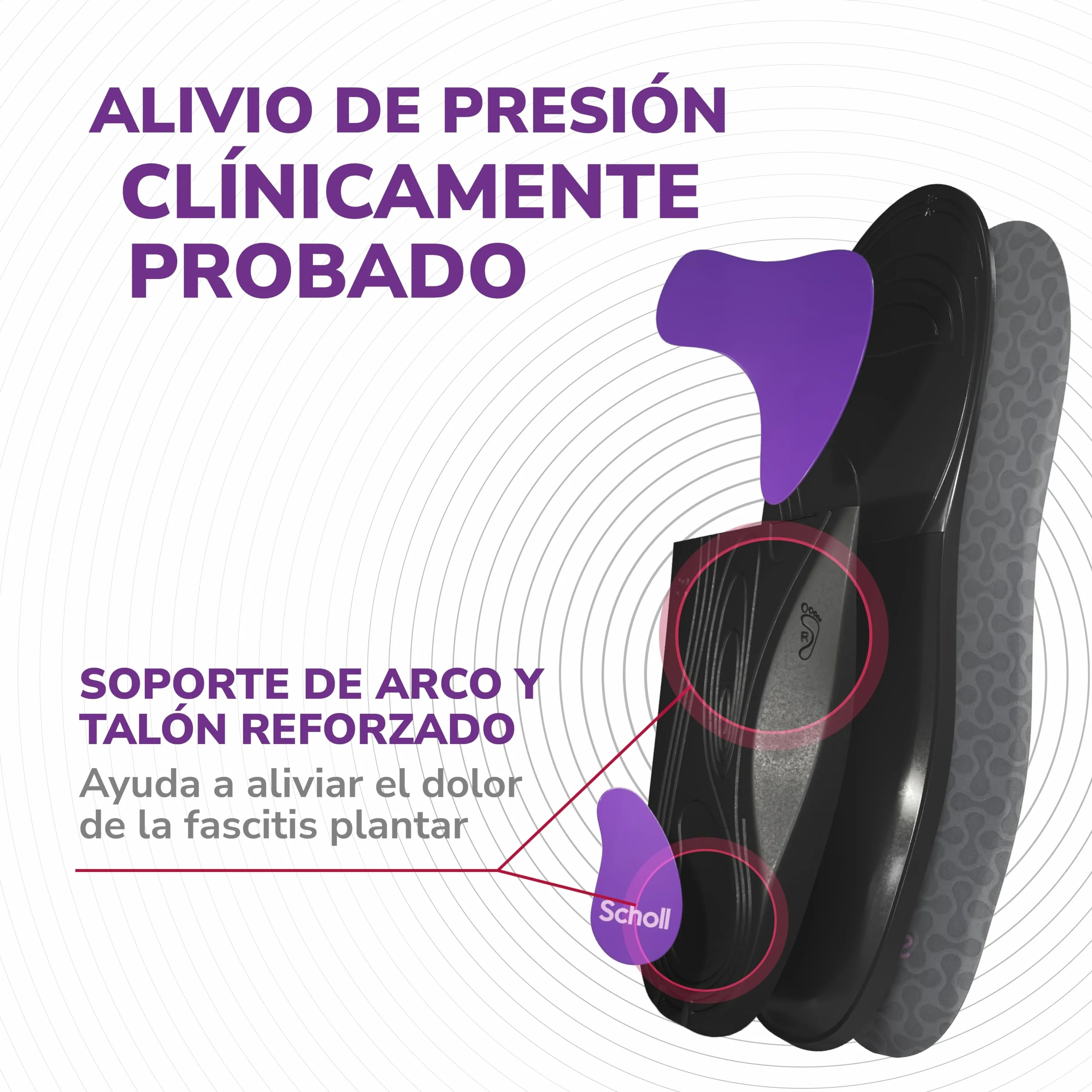 Scholl In-Balance Plantillas Ortopédicas Fascitis Plantar Soporte Arco Talla L 42,5-45