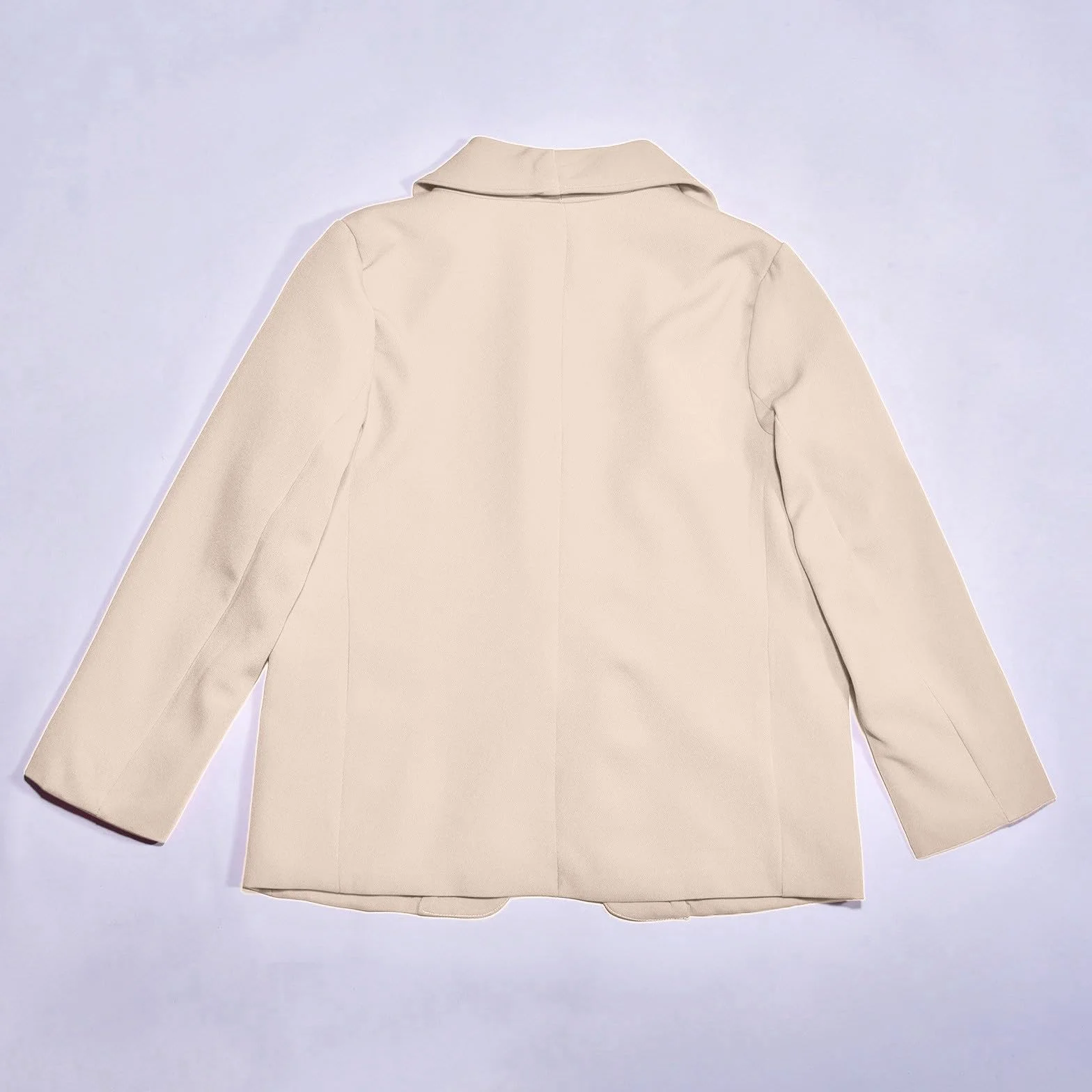 Chaqueta de traje para niña manga larga cuello solapa doble bolsillo lateral color liso moda abierta
