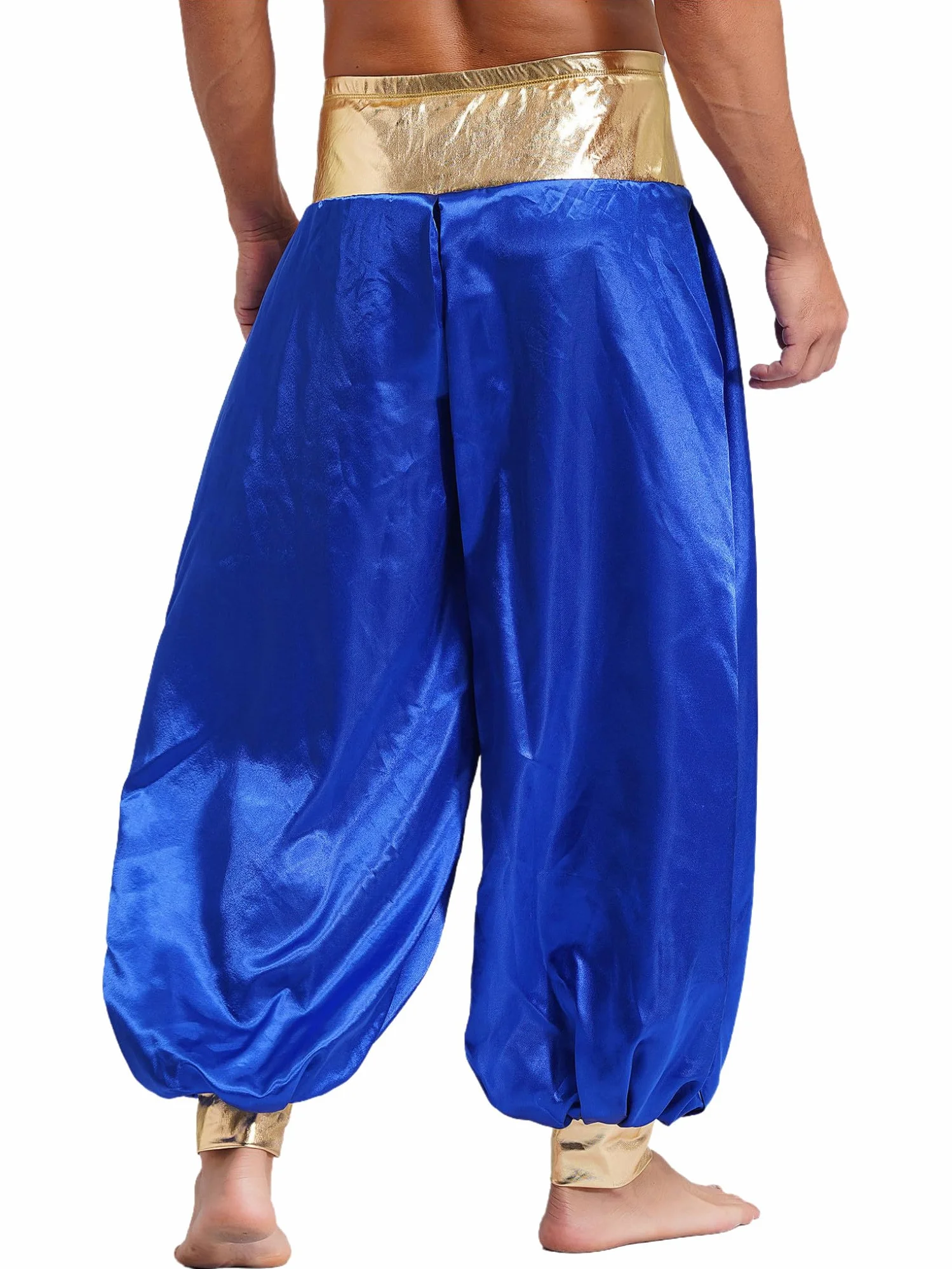 Disfraz de Príncipe Árabe para Hombres Adulto Pantalones Anchos Bombacho Halloween Carnaval