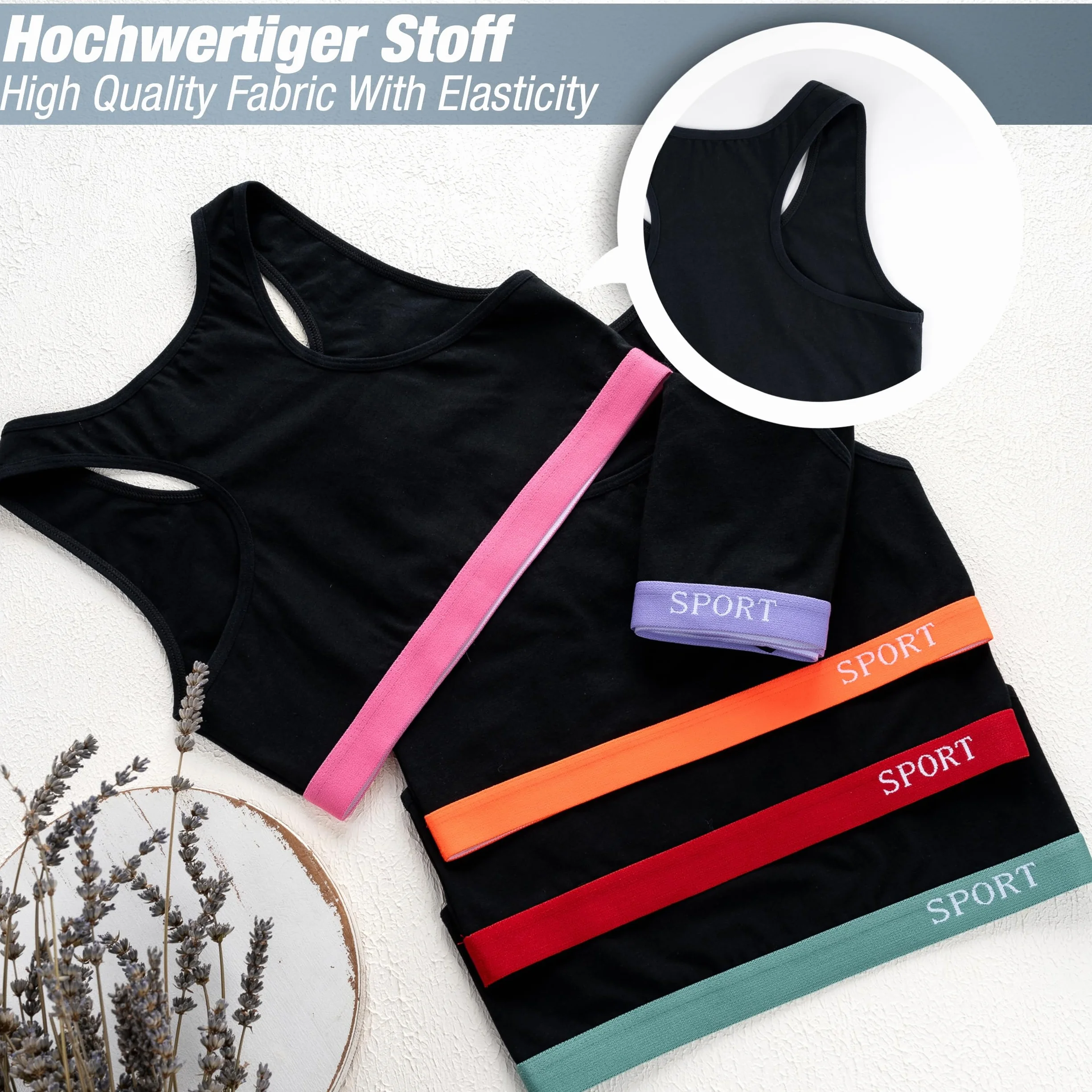 LOREZA Sujetador Bustier para Niñas Ropa Interior Camiseta de Tirantes Algodón 8 a 15 años