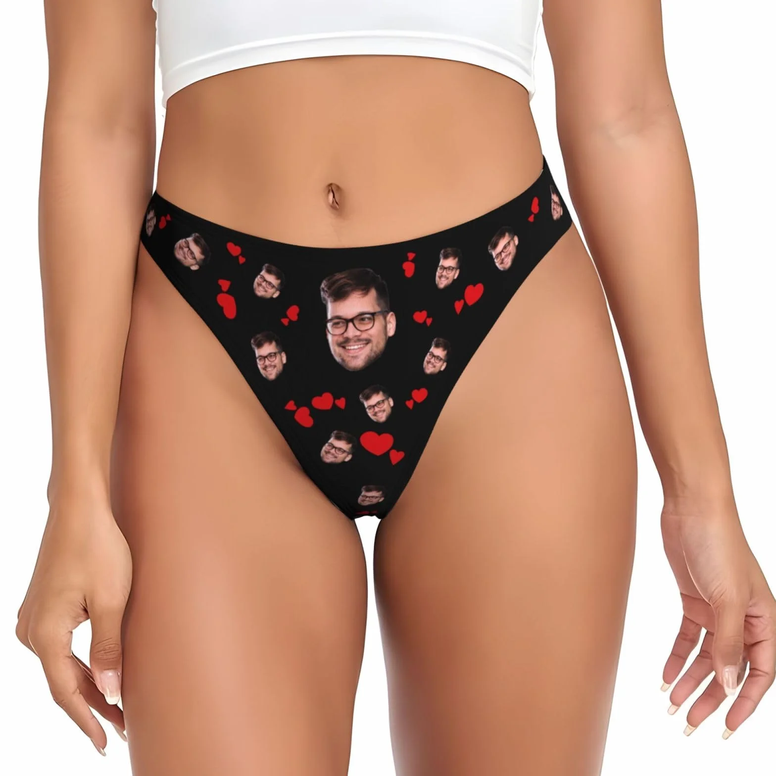 Bragas de bikini personalizadas con foto para mujer, tangas divertidas con foto