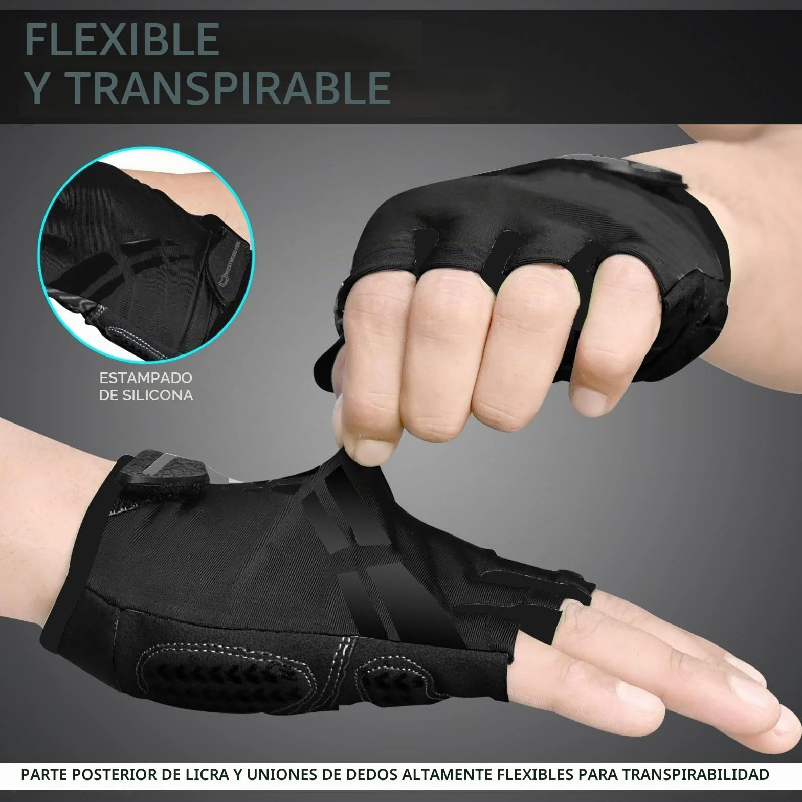 WESTWOOD FOX Guantes de Ciclismo Unisex con Acolchado de Gel Antideslizante Transpirables