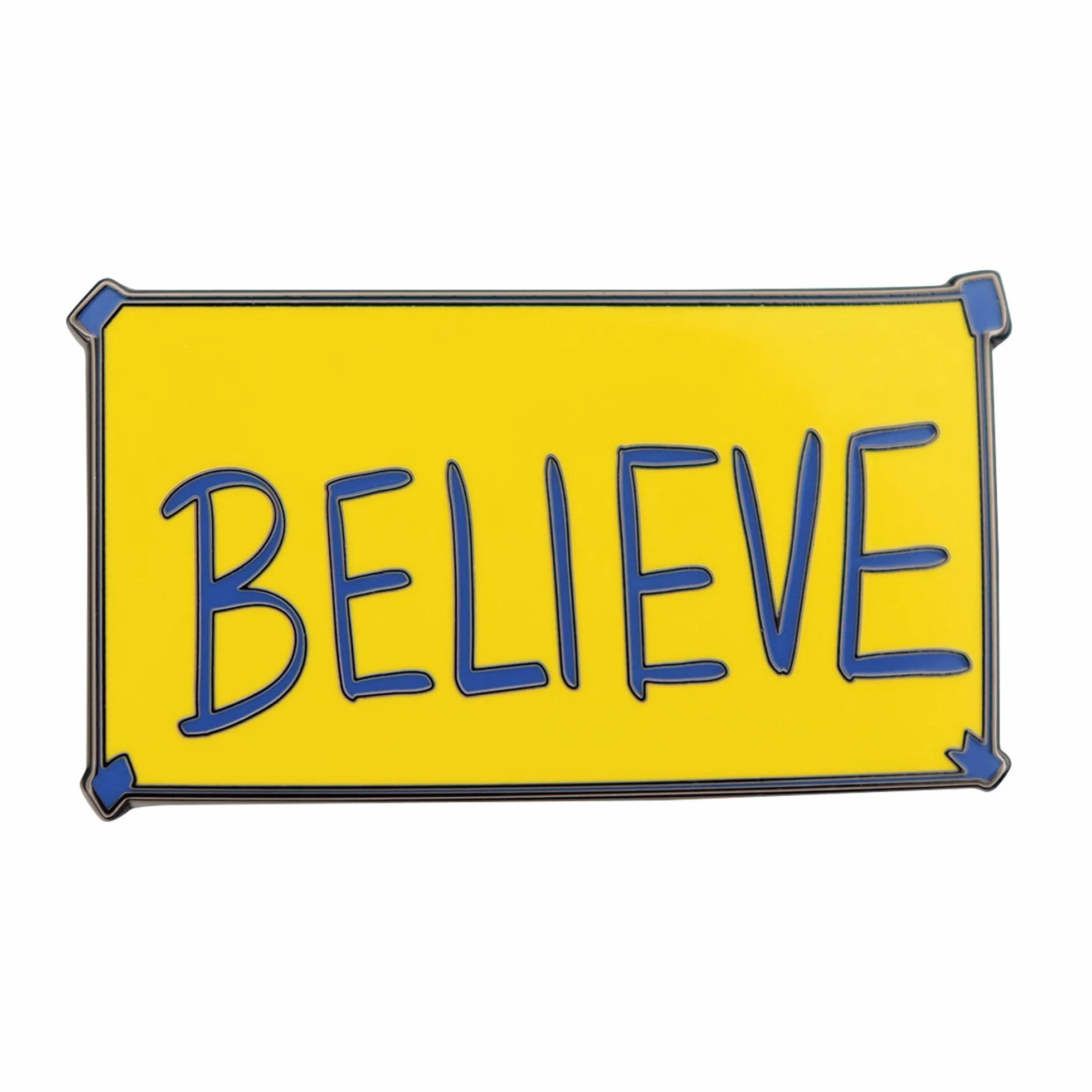 Ted Lasso "Believe" - Pin de solapa esmaltado oficial inspirado en la exitosa serie de televisión, coleccionable motivacional para fanáticos, amantes de la televisión y compradores de regalos