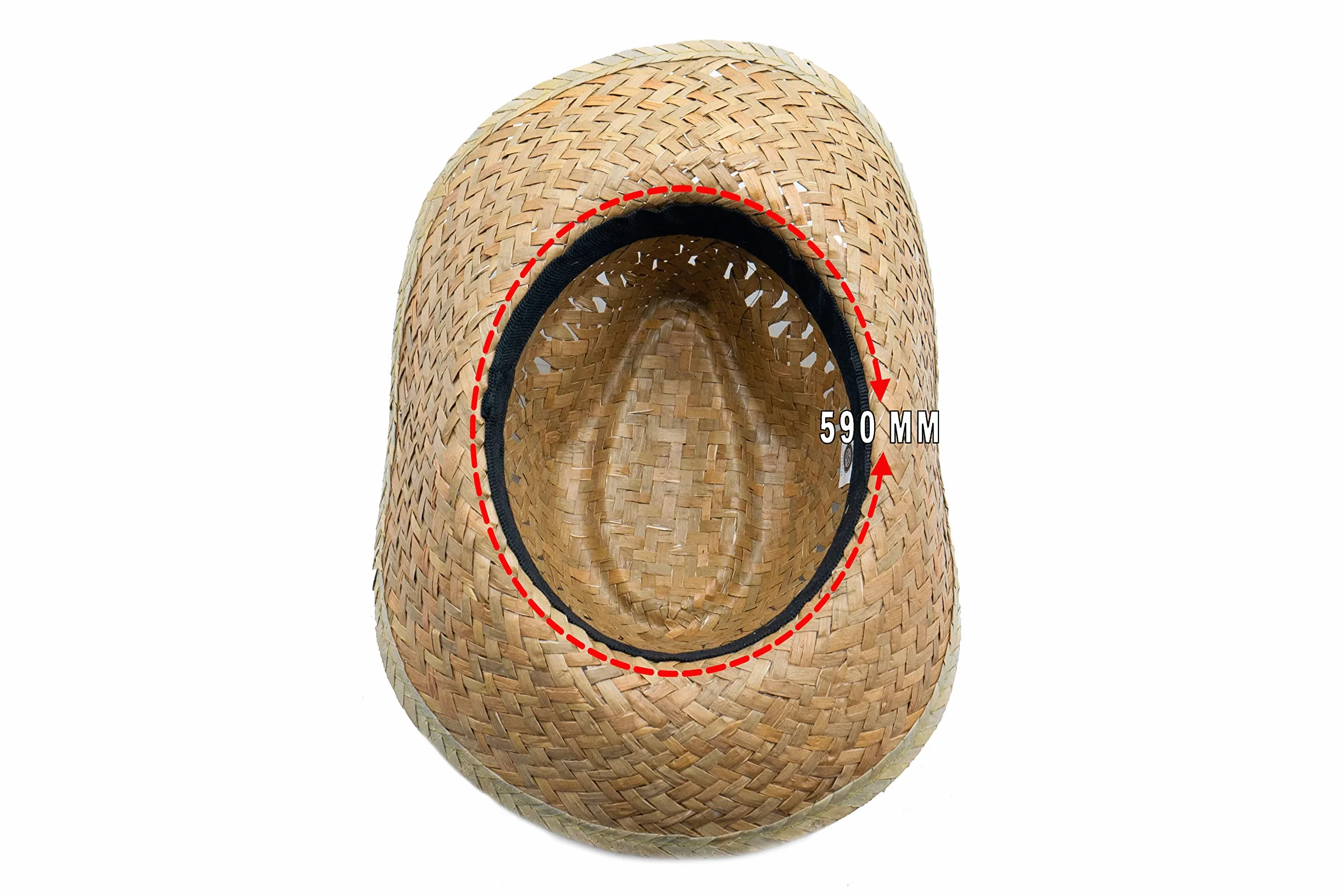 Sombreros de Paja Personalizados para Eventos - Pack 50 Gorros Muy Transpirables - Elige el Color de la Cinta del Sombrero y Pon tu Logo o Frase (Modelo Vert)