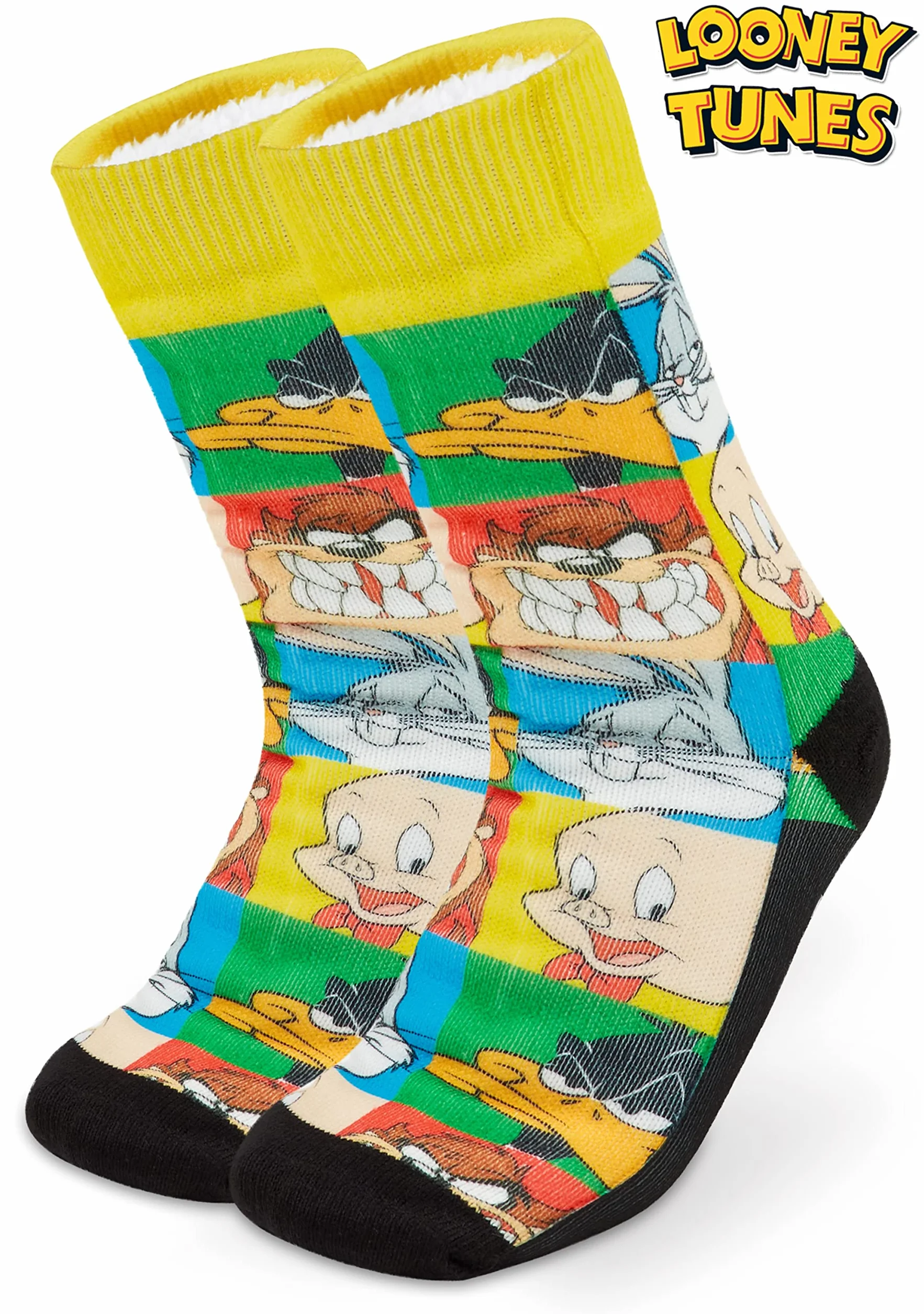 Calcetines Antideslizantes LOONEY TUNES Hombre Adolescente EU 38-44 Zapatillas Casa Invierno