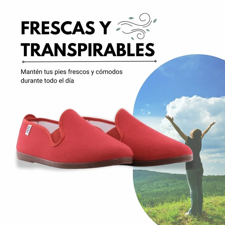 Zapatillas de lona Kung-Fu Escoolers E55 Rojo 37