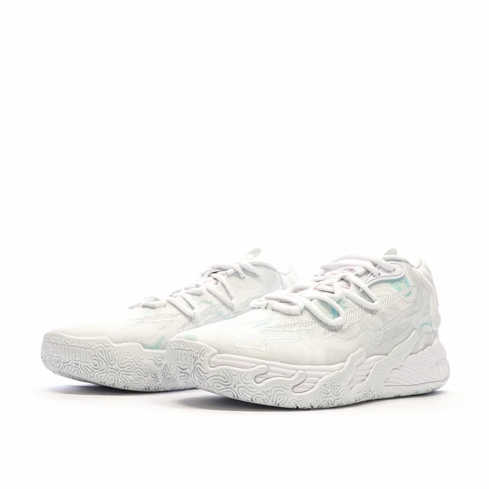 PUMA MB.03 Iridescent Zapatillas de Baloncesto Blancas Niño Niña