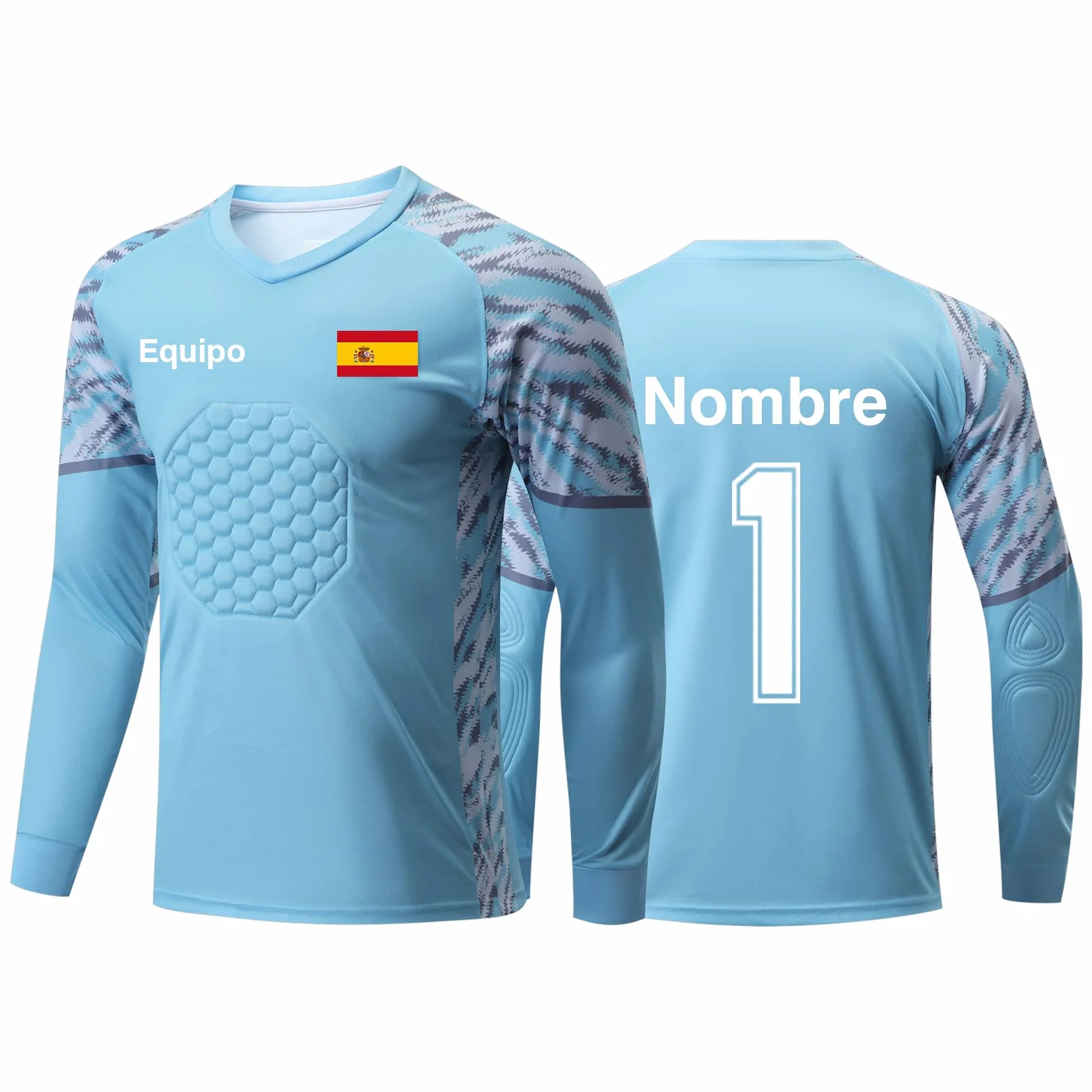 Personalizada Camiseta de Futbol y Pantalon de Portero para Niño con Tu Nombre y Número