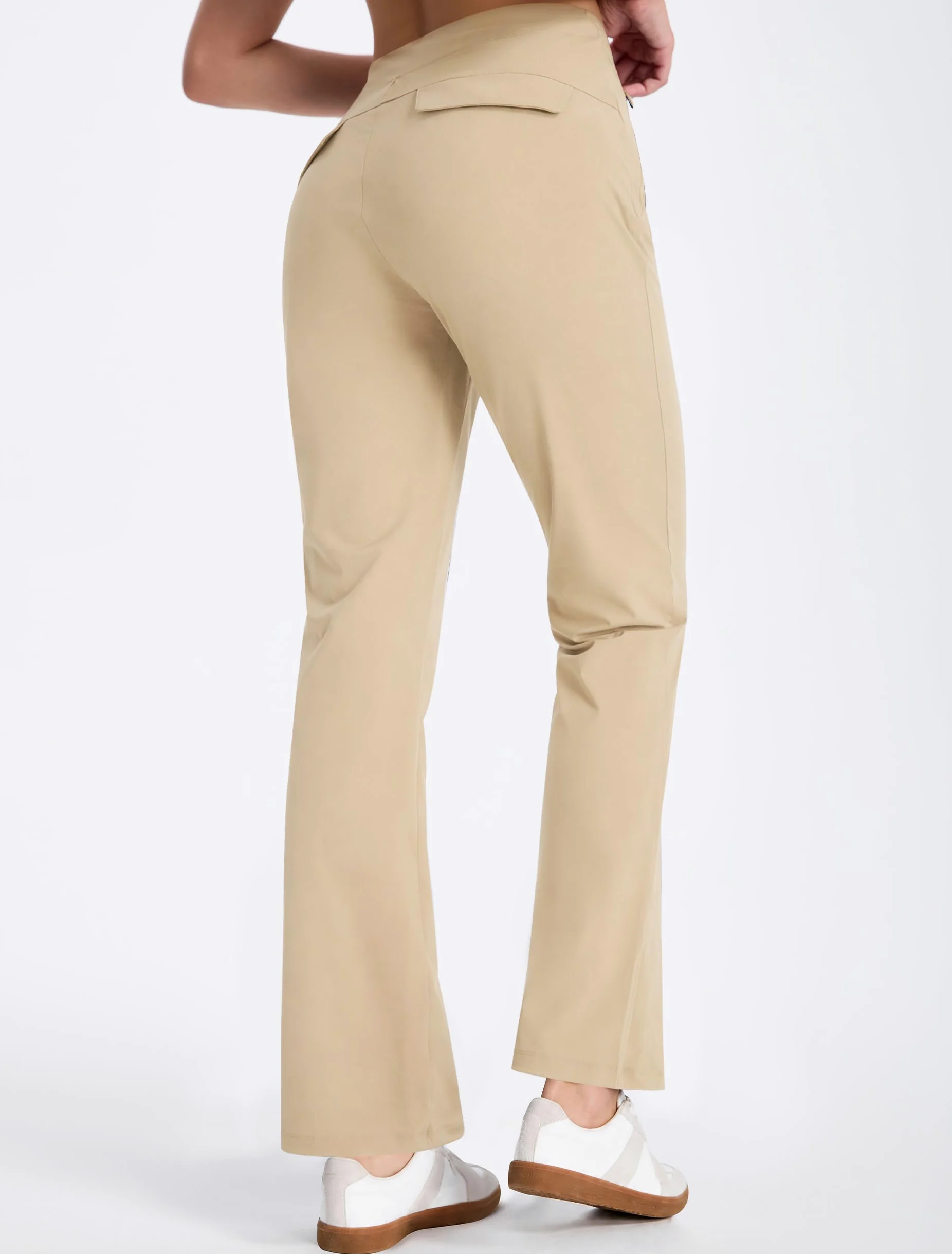 Pantalones de Golf Mujer Ligeros Transpirables Acampanados Elásticos Deporte Jogging Yoga Oficina Tela