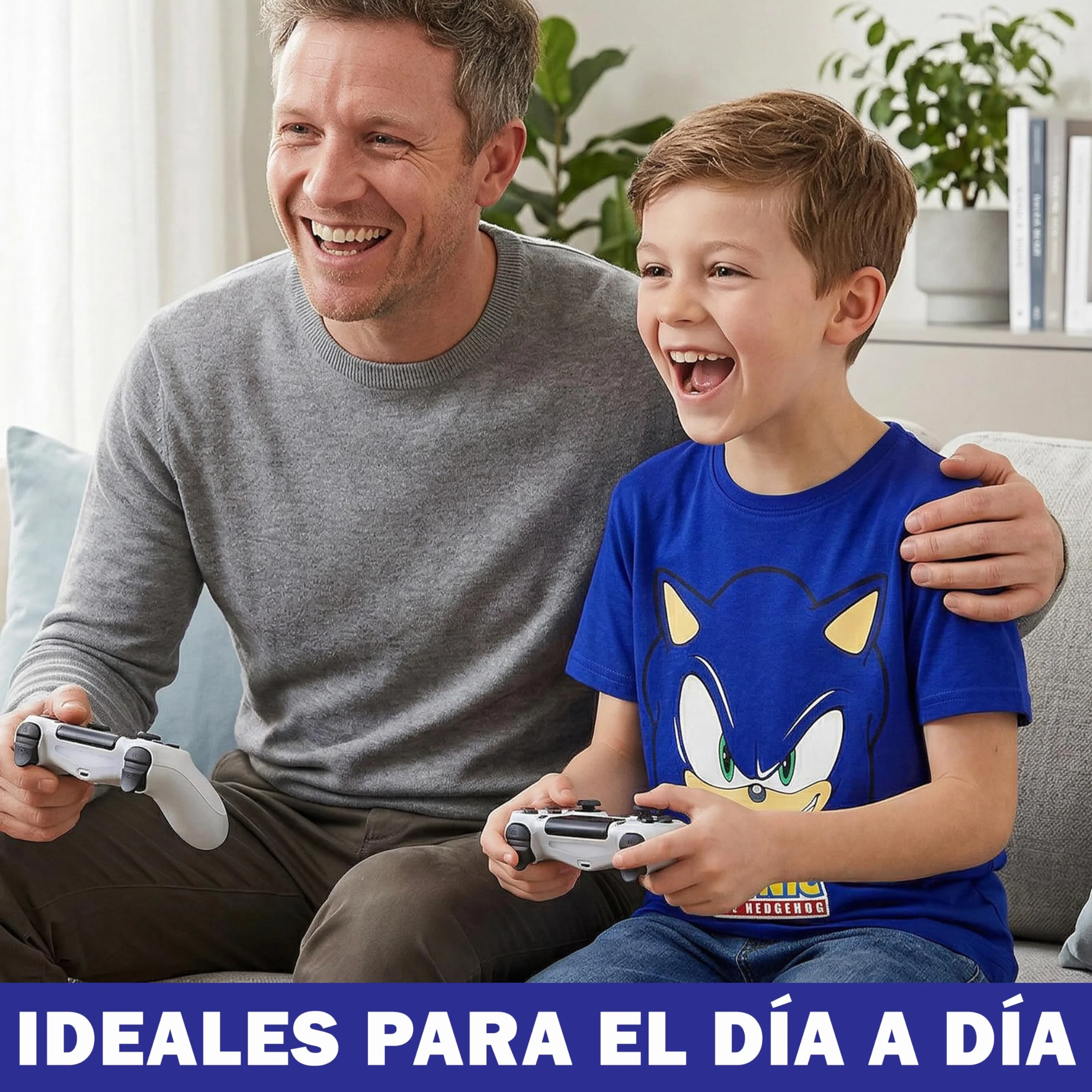Sonic The Hedgehog Camiseta Niño Manga Corta, 5-12 Años, 100% Algodón, Camisetas Chico Ropa de Verano, Regalos para Niños