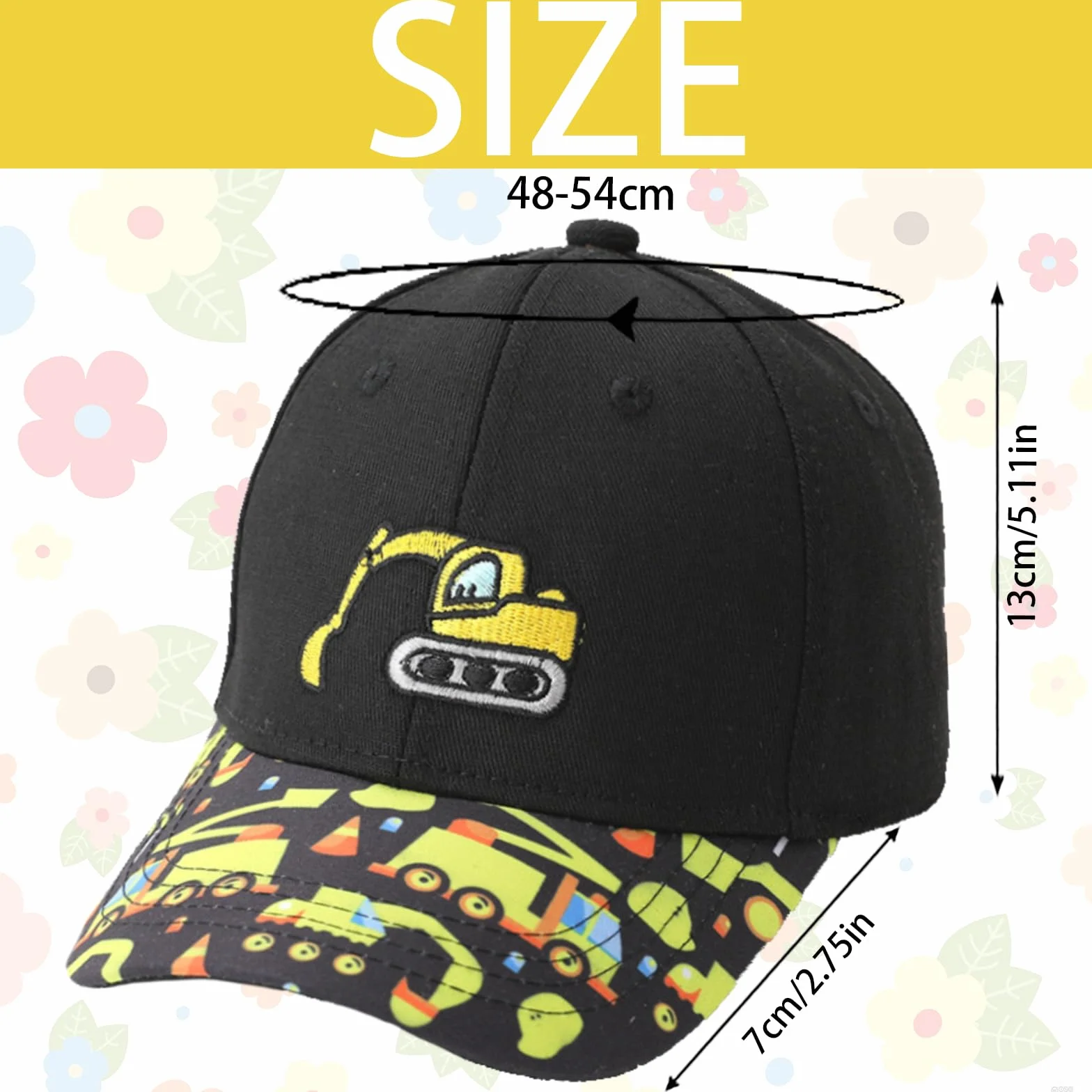 Gorra Niño Ajustable 3-8 Años para Escuela Viajes Camping Playa