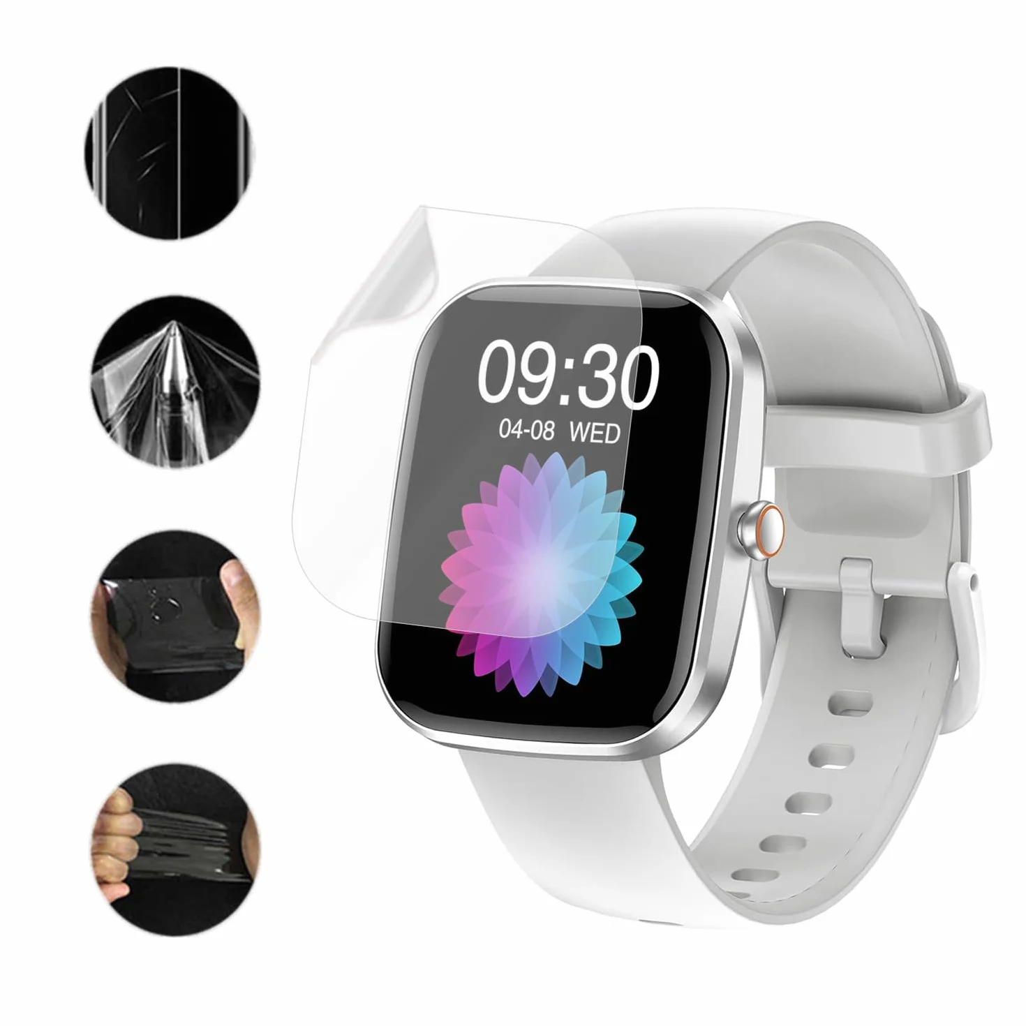 Protector de pantalla compatible con Soudorv Uaue Csasan T70 Smartwatch 1.91 pulgadas 6 piezas HD Flexible TPU