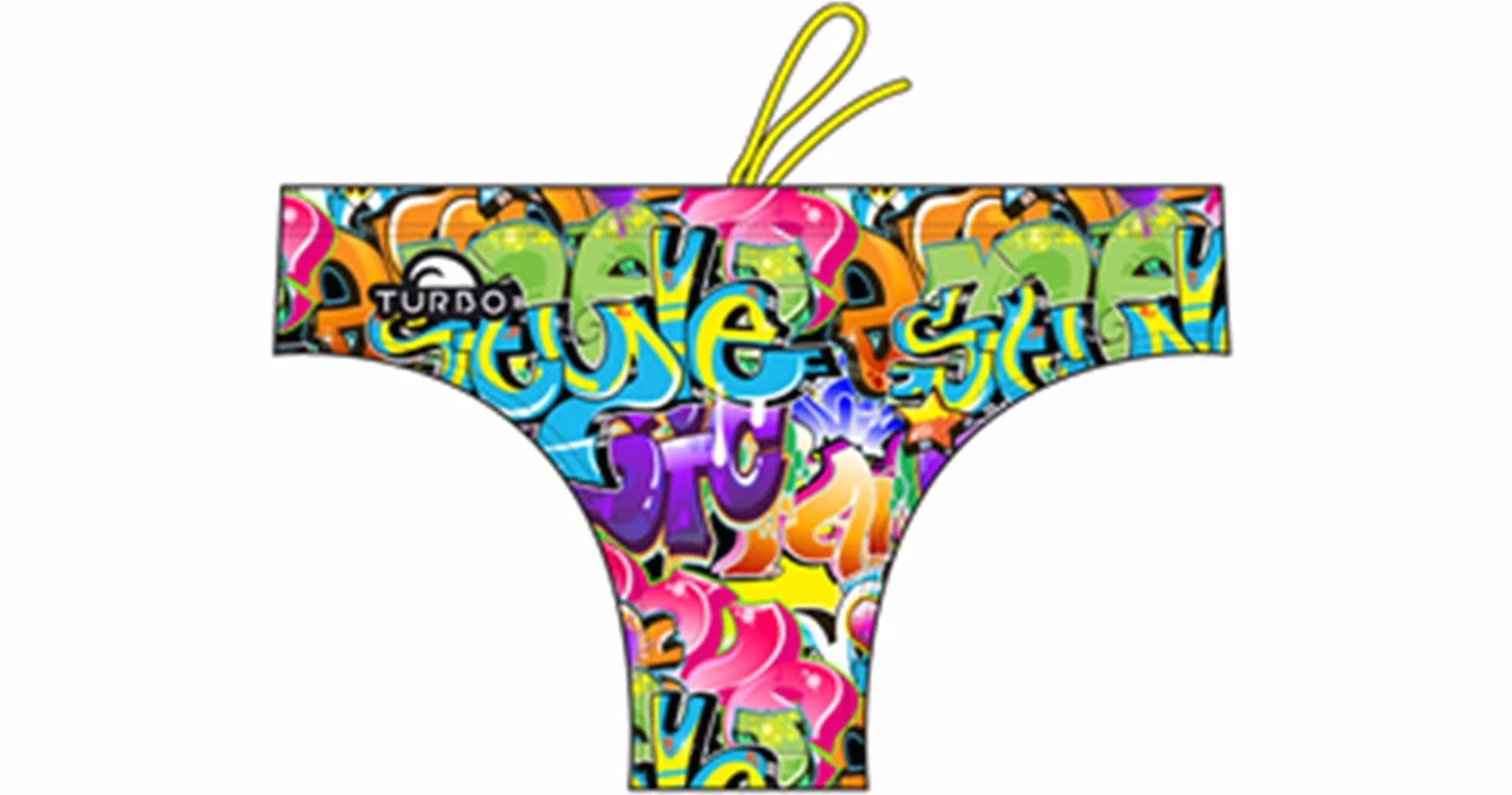 Waterpolo Competicion Bañador Slip Hombre Graffitti 16 Turbo