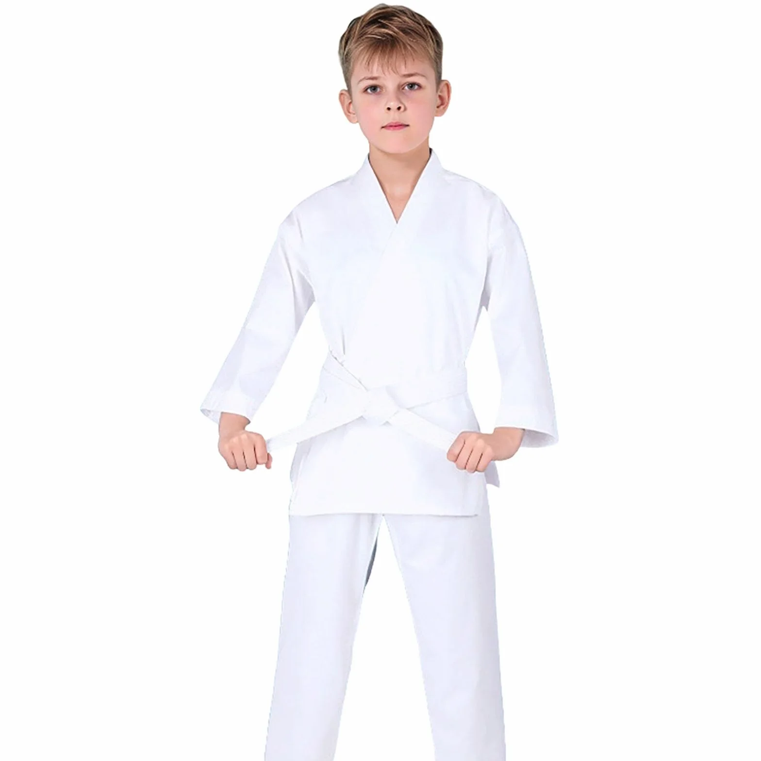 Traje de Entrenamiento Taekwondo Infantil con Cinturón y Pantalones