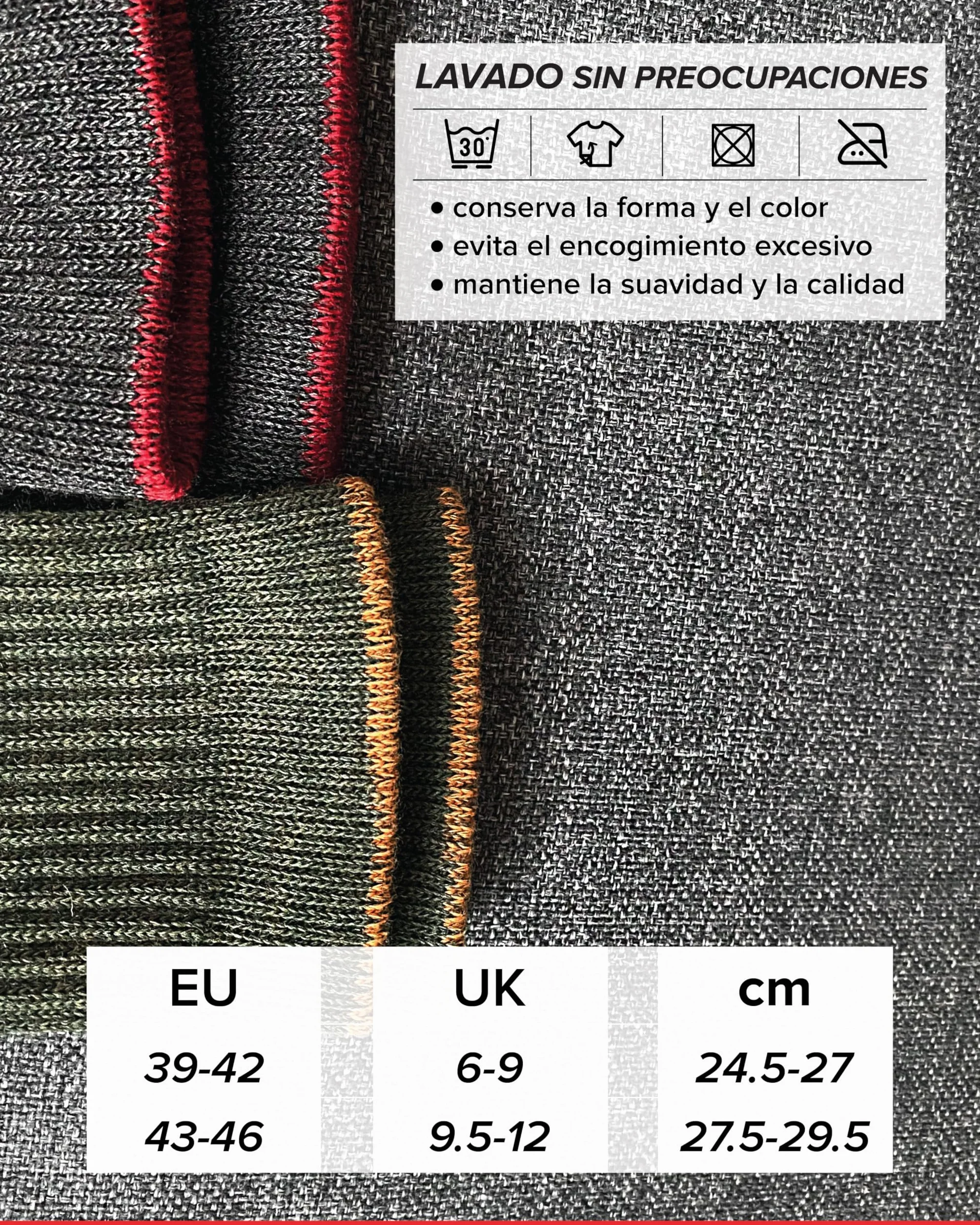 Calcetines Senderismo Lana Merino Antiampollas Hombre Trekking Invierno