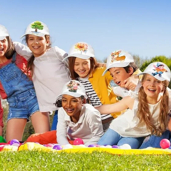 Gorras de Béisbol Blancas para Manualidades - Kit de 10 para Pintar y Graffiti